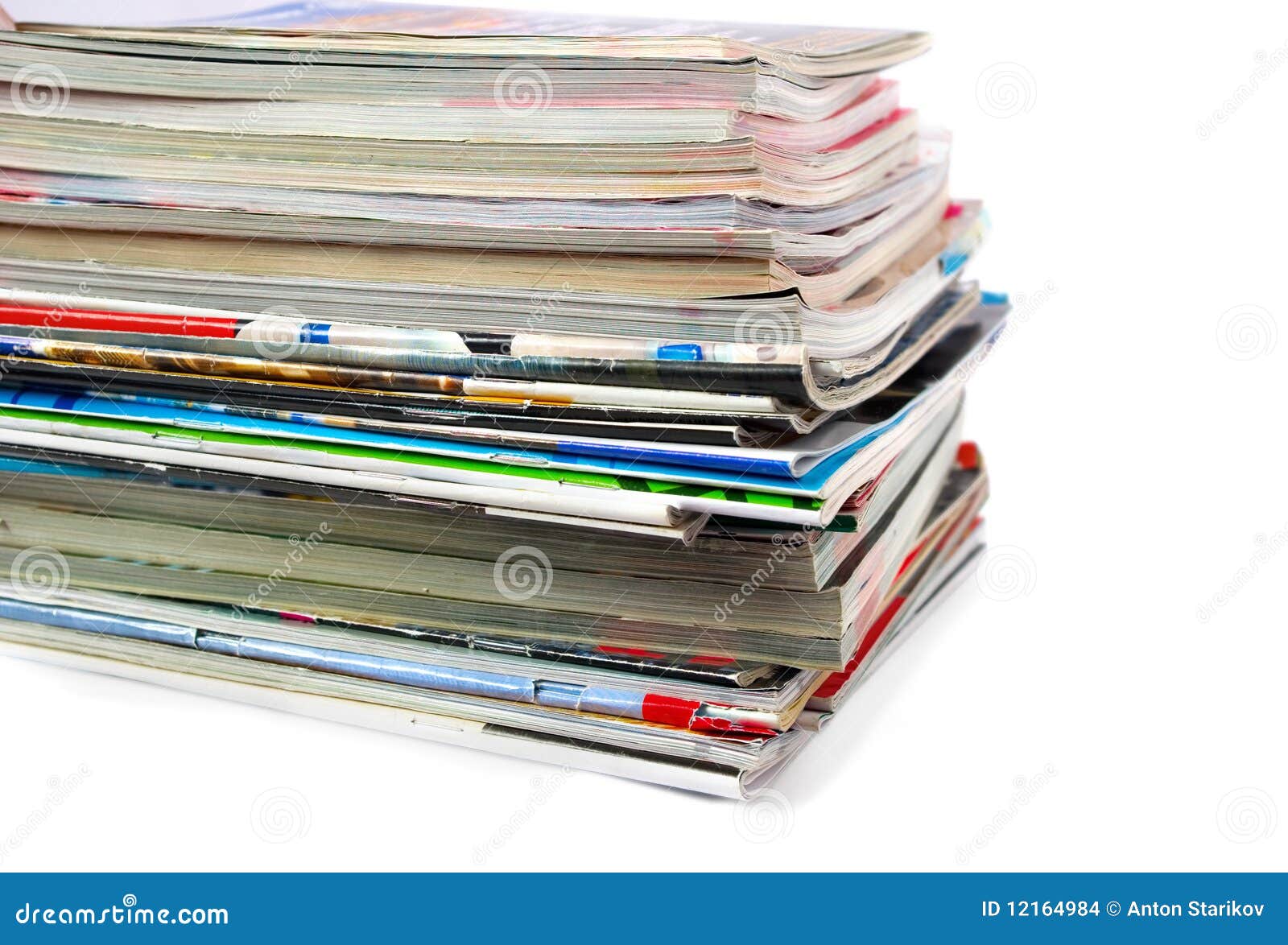 Stack of Old Magazines Stacked in Gray Stock Image - Image of heap, page:  181596583