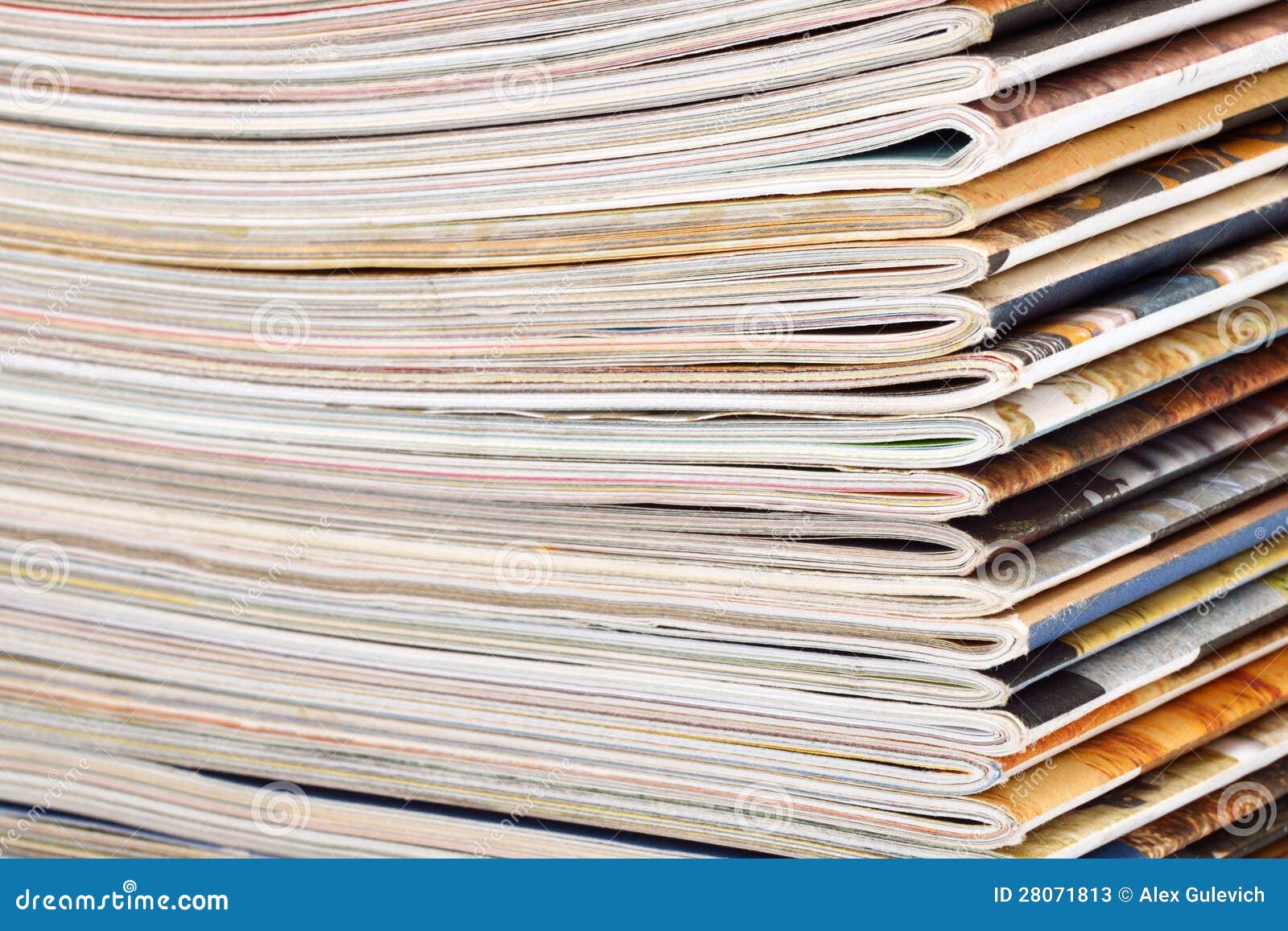 Stack of Old Colored Magazines Stock Photo - Image of newspaper, colorful:  24116258