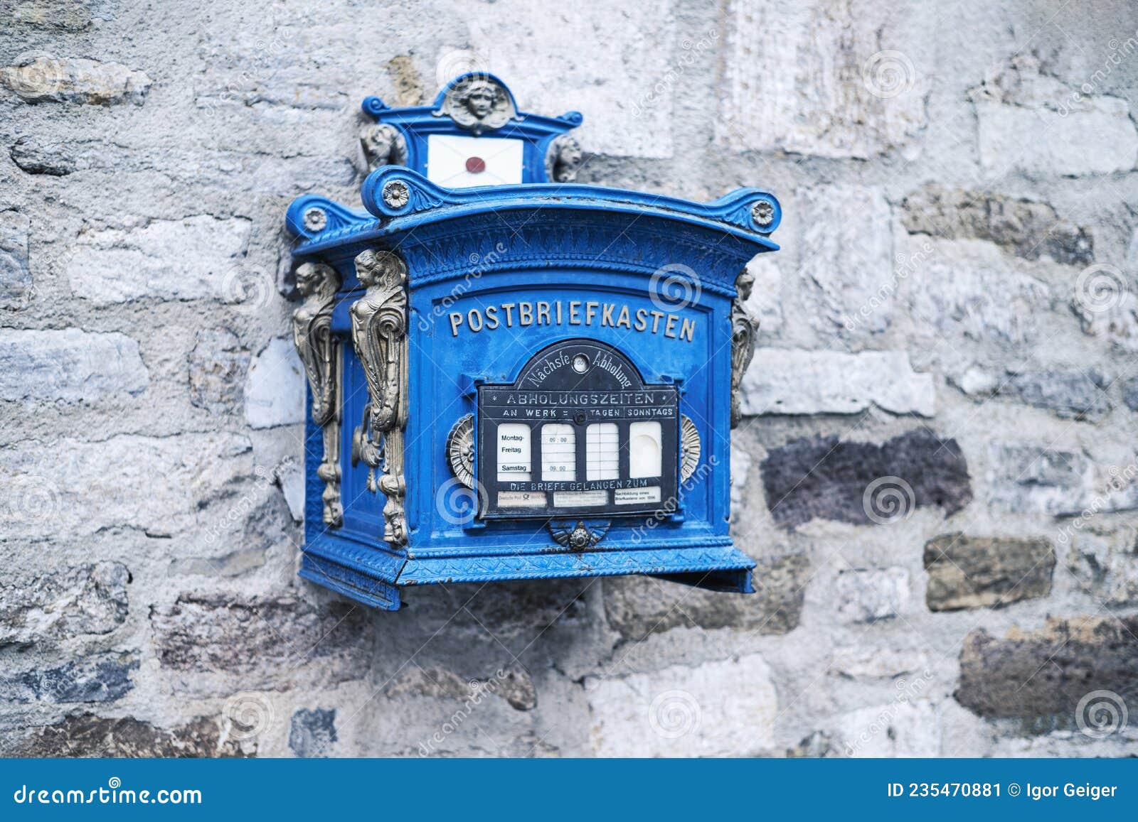 Old Mailbox with the Lettering in German Editorial Photo Image of mailbox, retro 235470881