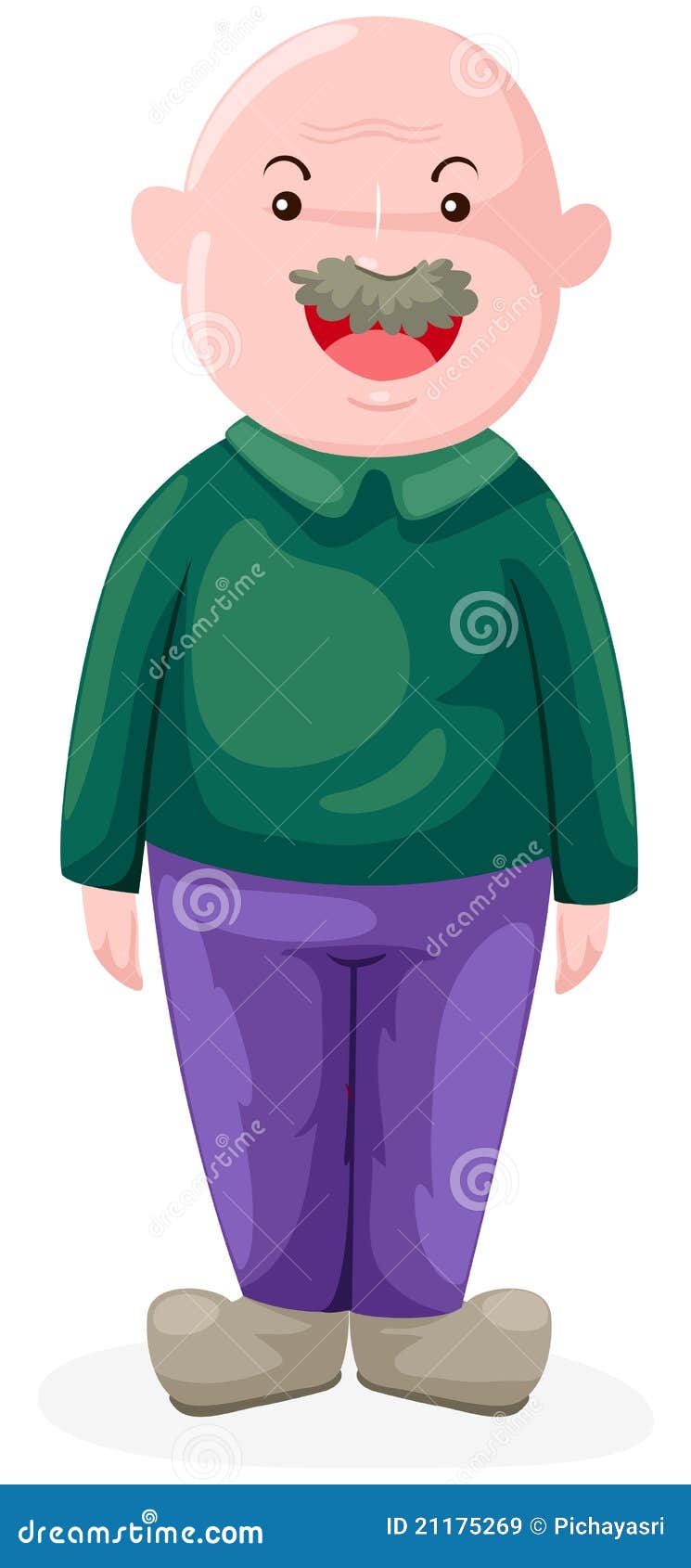 Old man stock vector. Illustration of clipart, clip, gray - 21175269