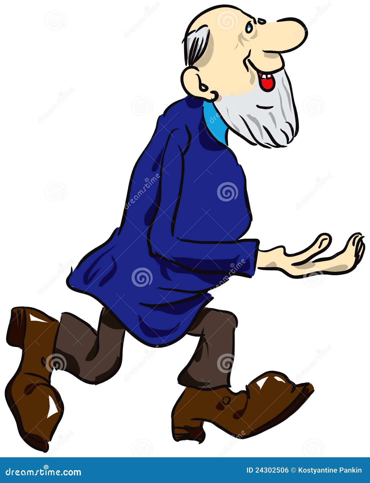 Old Man stock illustration. Illustration of beard, clothes - 24302506