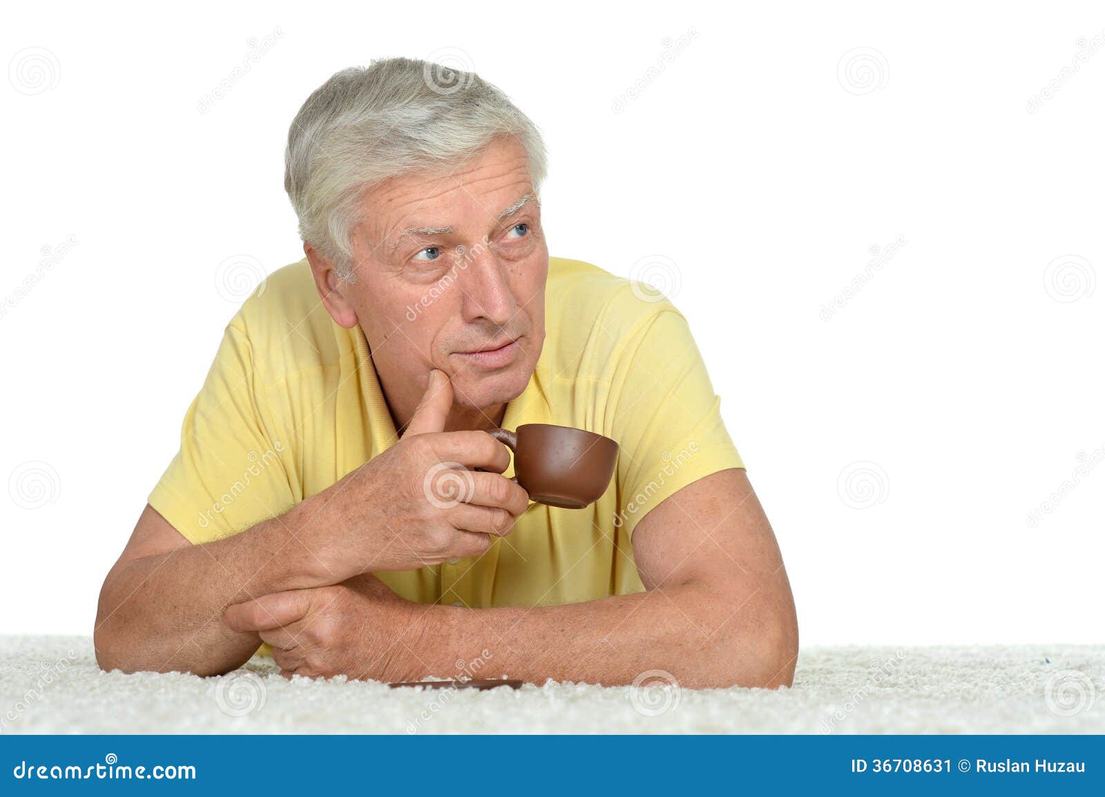 Old man with cup stock image. Image of handsome, grandfather 36708631