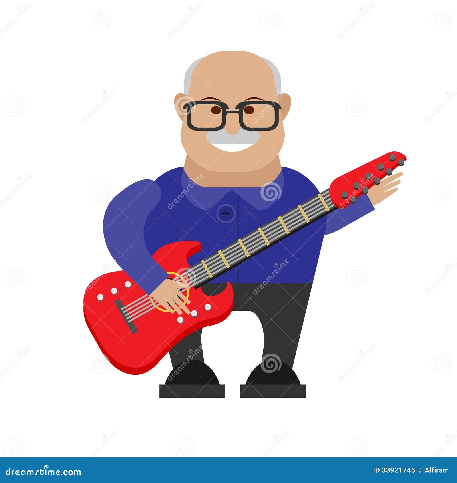 Old Man Guitarist Royalty Free Stock Image - Image: 33921746
 Cartoon Man Playing Guitar