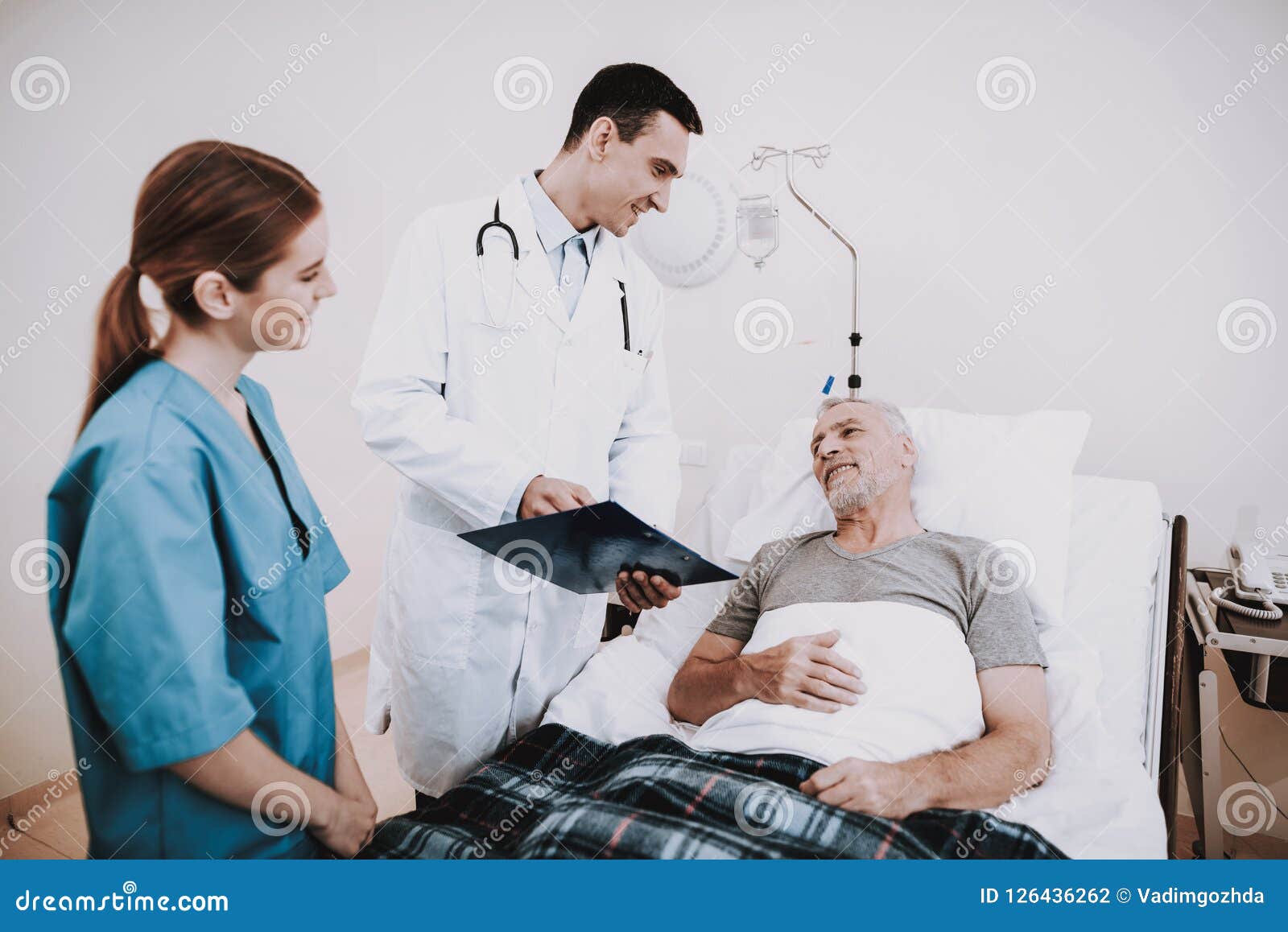 Care Doctor With Nurse People In Medical Ward Stock Photo Image Of