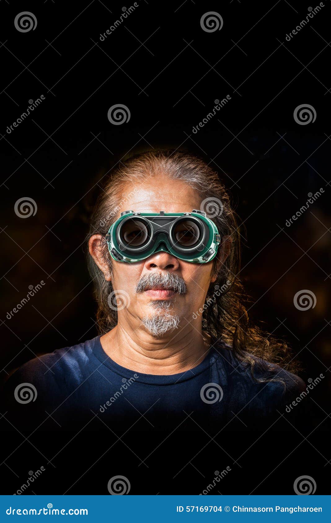 Old man and safety glasses stock photo. Image of engineer 57169704