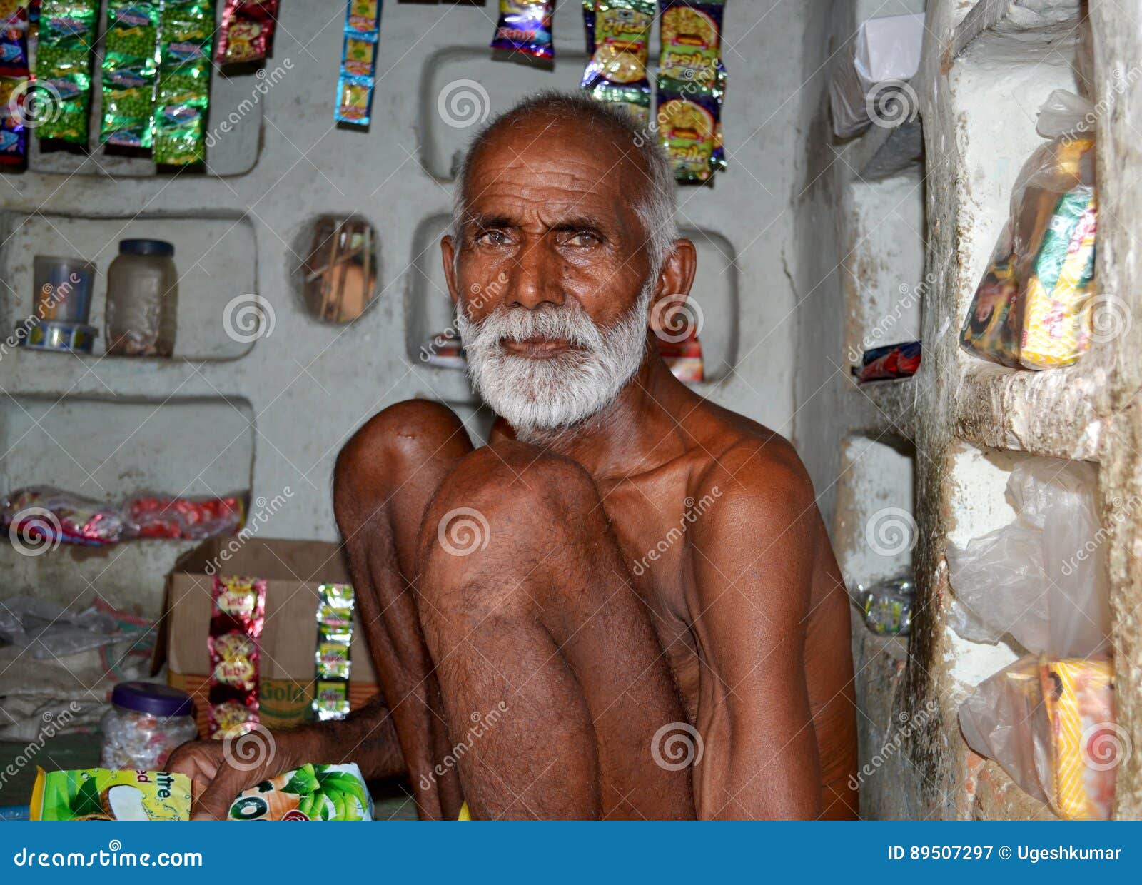 Old Man Shopkeeper, Rural India Editorial Photography - Image of village, r...