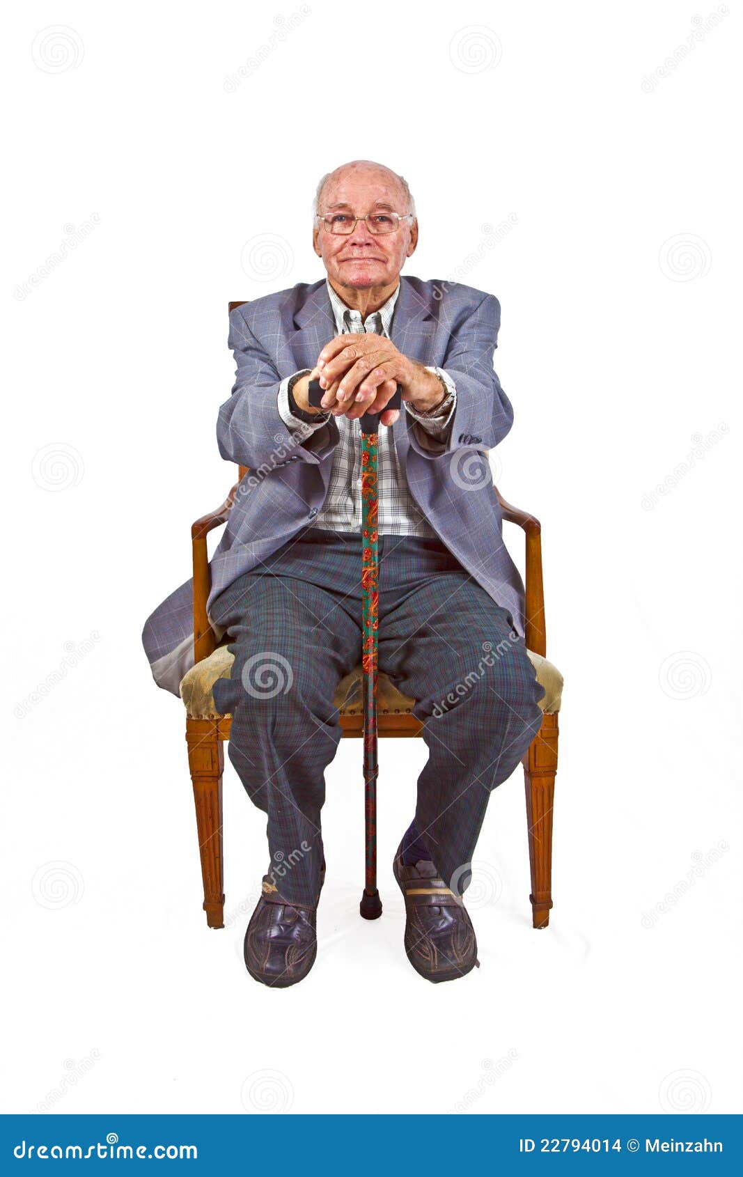 Old Man Sitting in the Armchair Stock Photo Image of isoloated