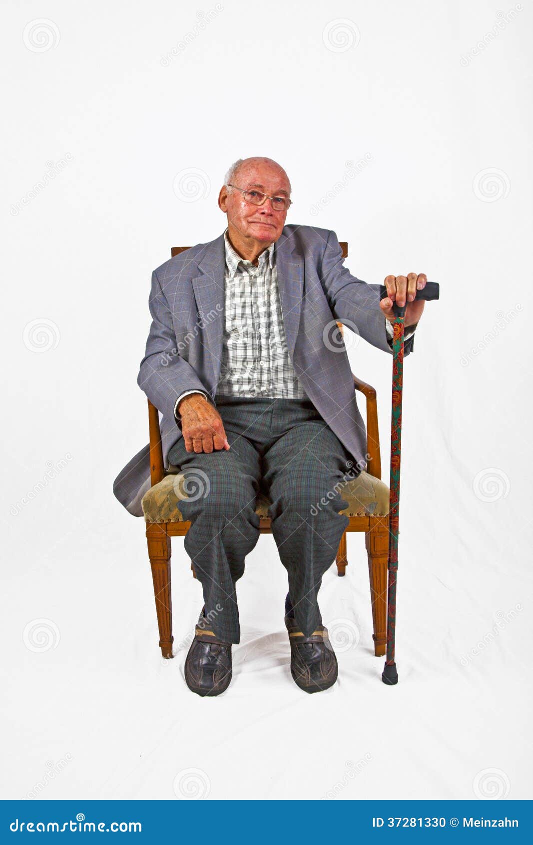 Old Man Sitting in the Armchair Stock Photo Image of casual, adult