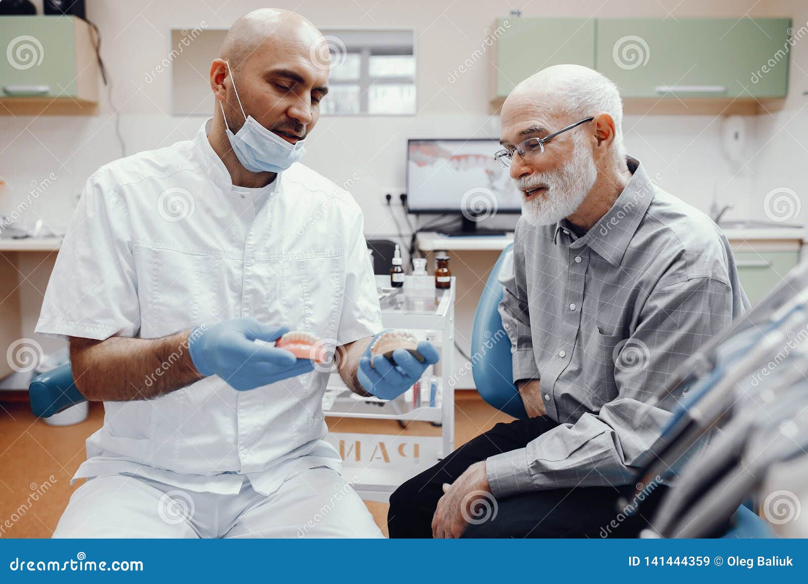 Old Man Sitting in a Dentistry Room Stock Image - Image of hospital ...