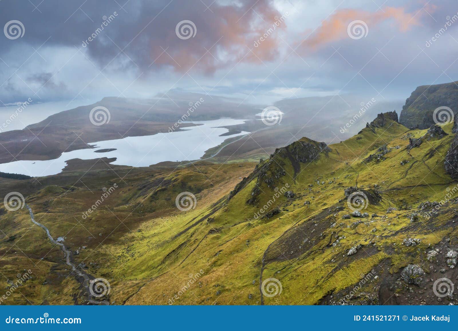 the old man of storr drone view on scotlandÃ¢â¬â¢s isle of skye, scotland