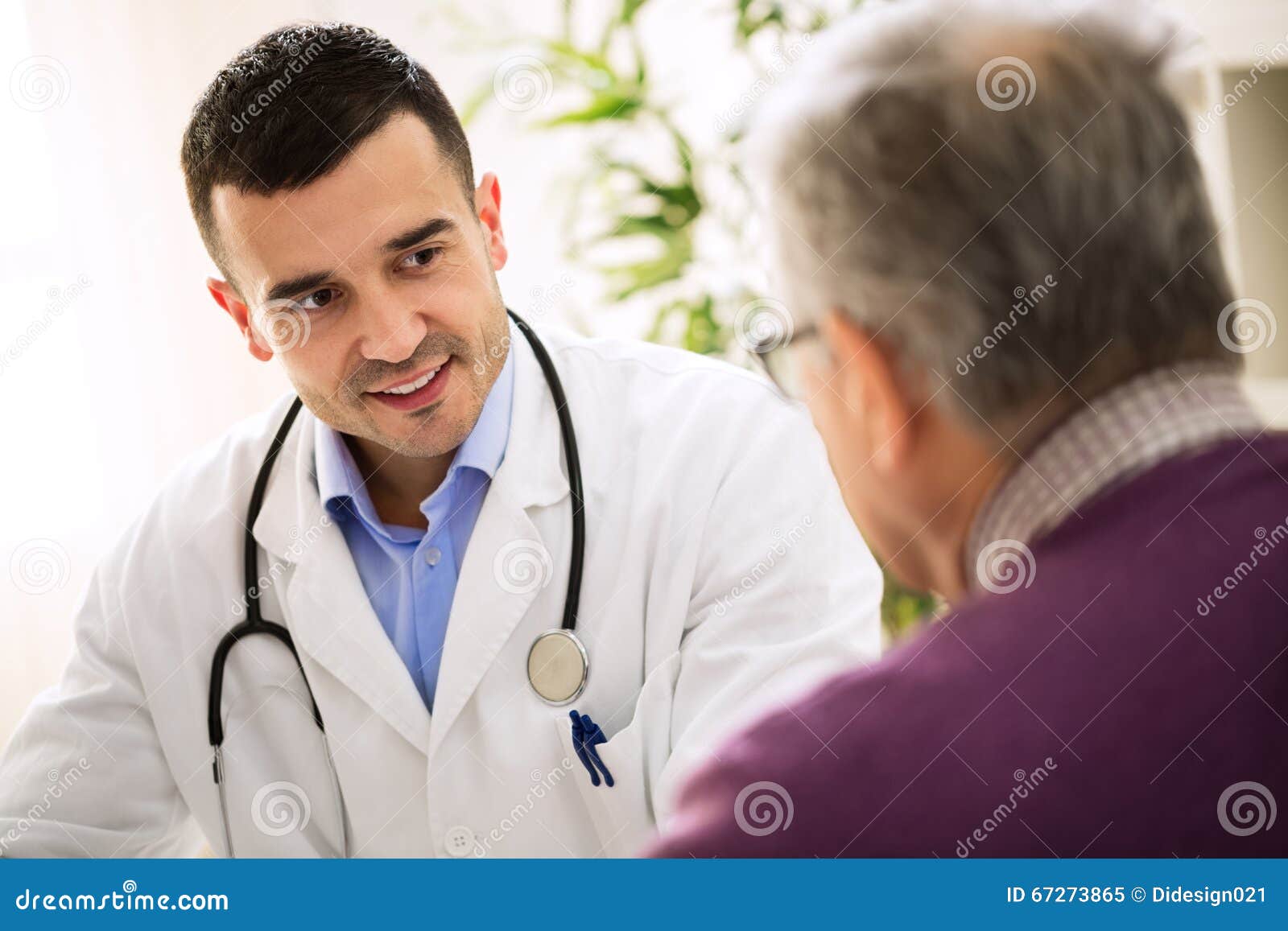 old man visit doctor, patient care