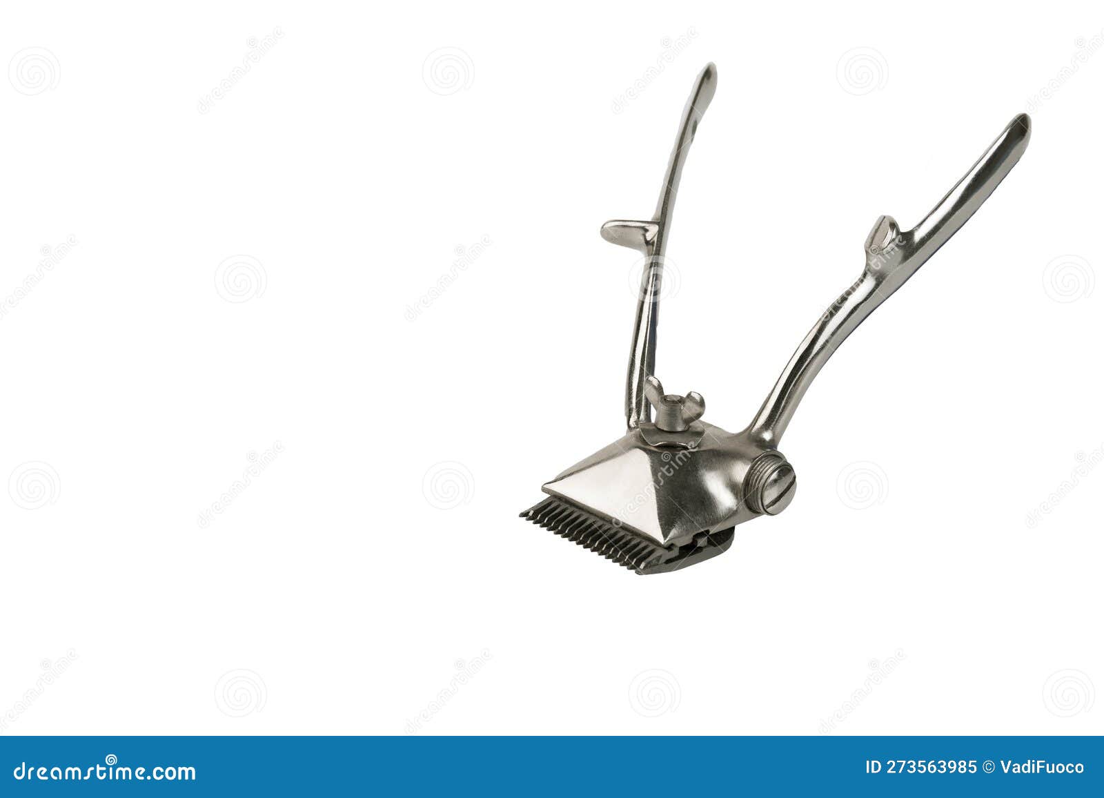Old Manual Hair Clipper. White Isolated Background Stock Image Image