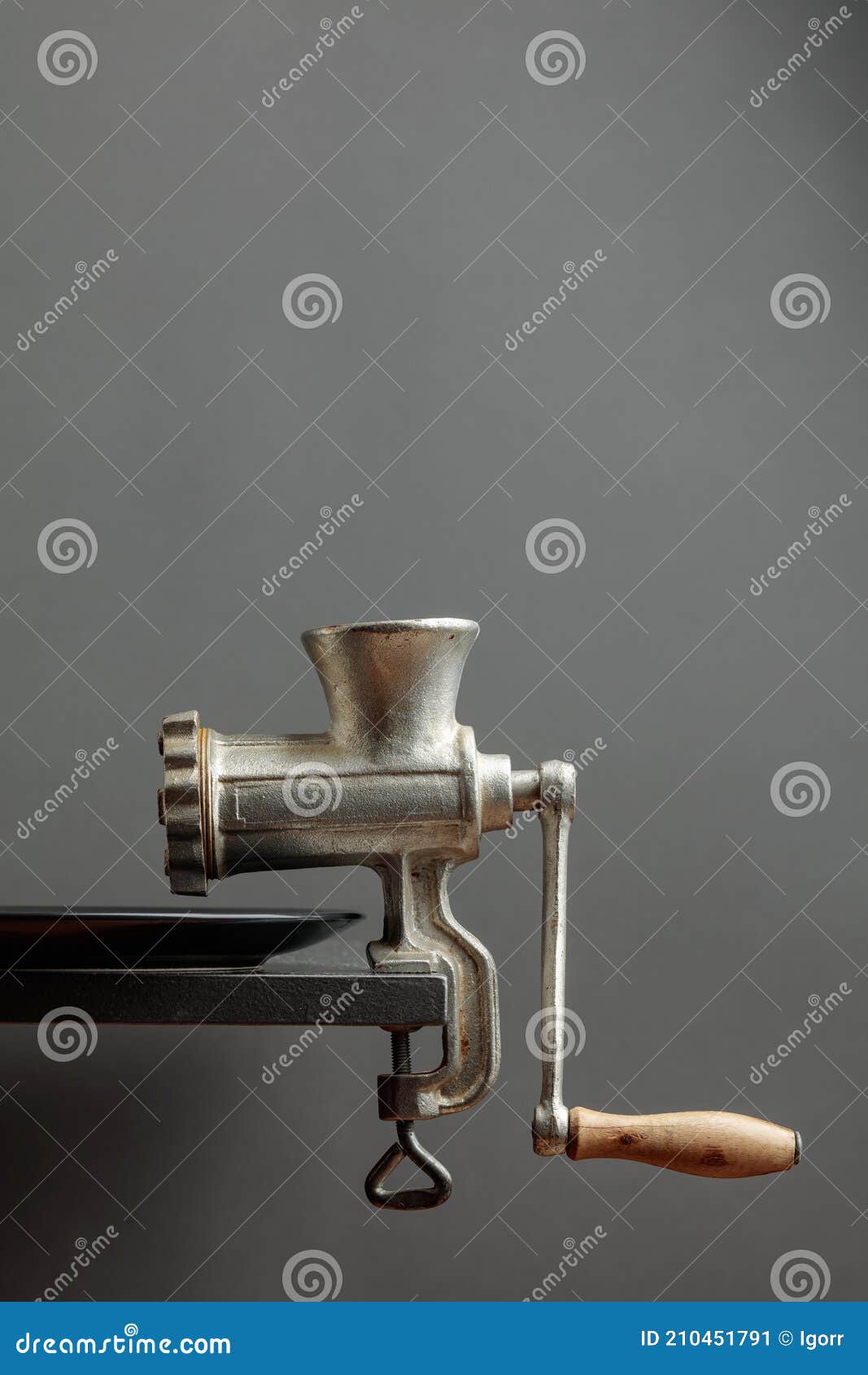 Old meat grinder stock image. Image of kitchenware, instrument 210451791