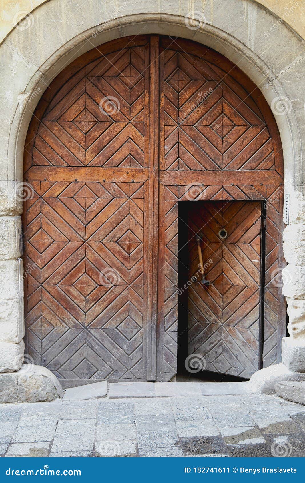 Old Medieval Open Gate of an Ancient Castle Stock Image - Image of