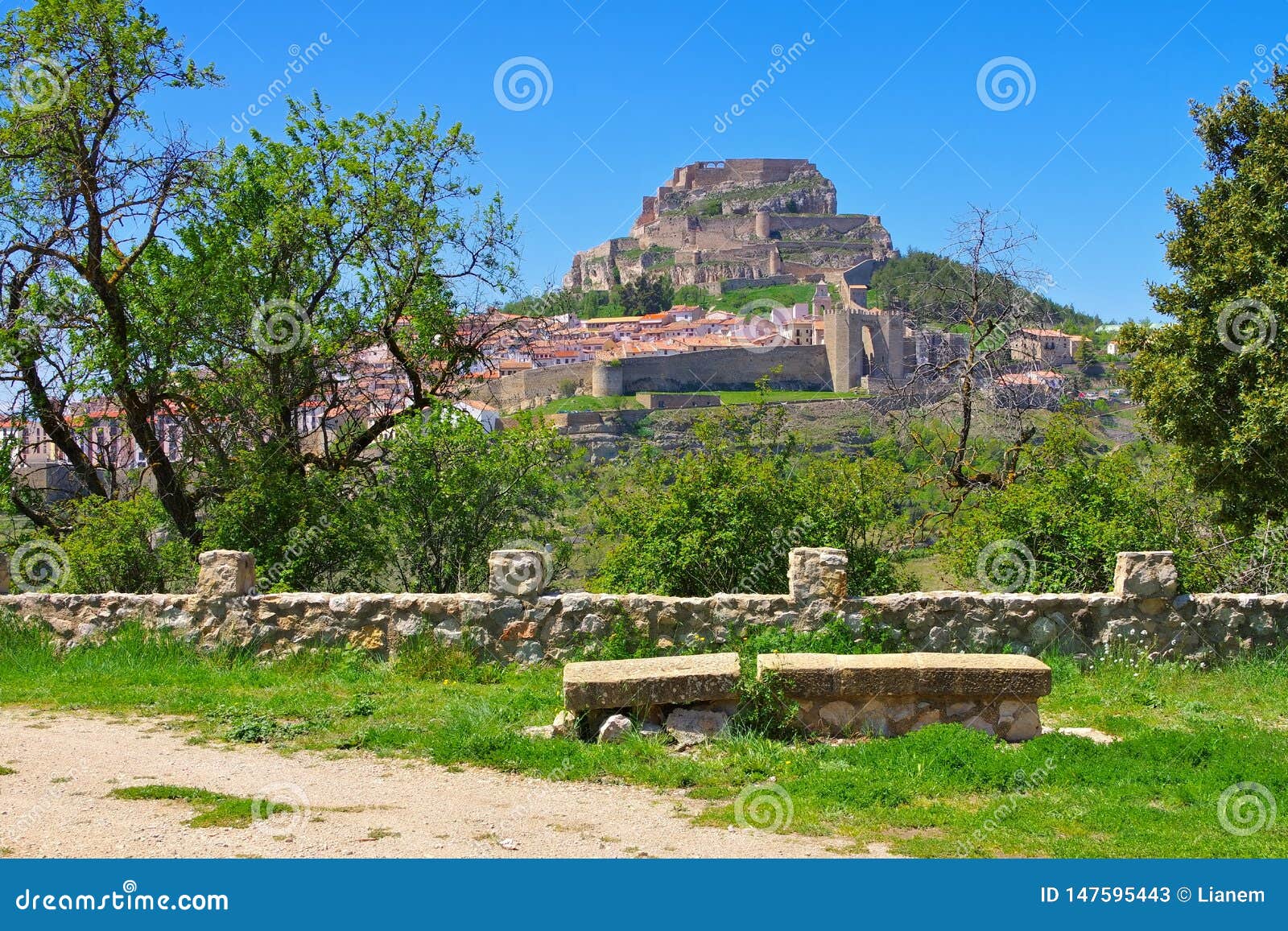 The Old Medieval Town of Morella in Spain Stock Image Image of