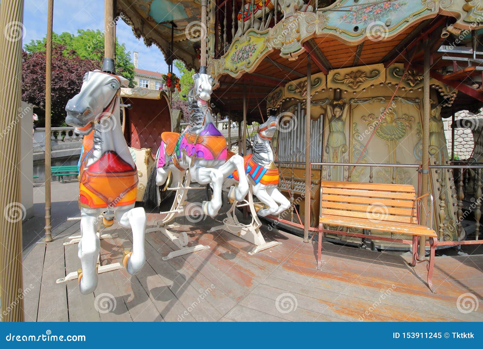 old merry go round amusement park