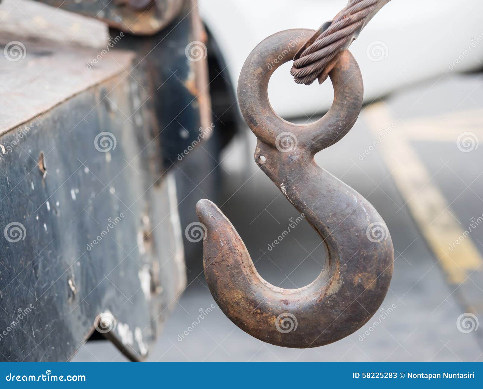 Old metal hook stock image. Image of hitch, garage, towing 58225283