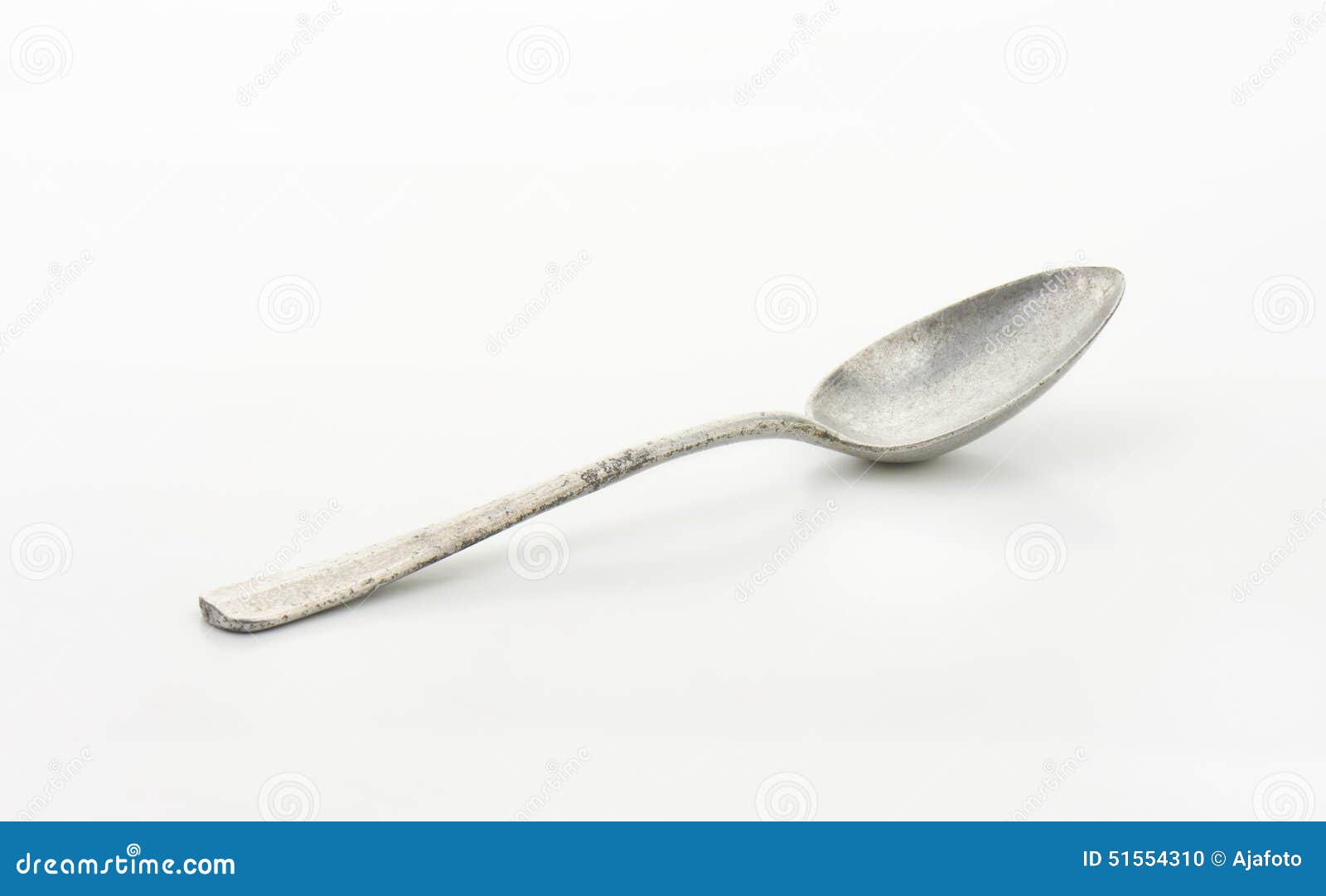 Old metal spoon stock photo. Image of studio, metal, utensil 51554310