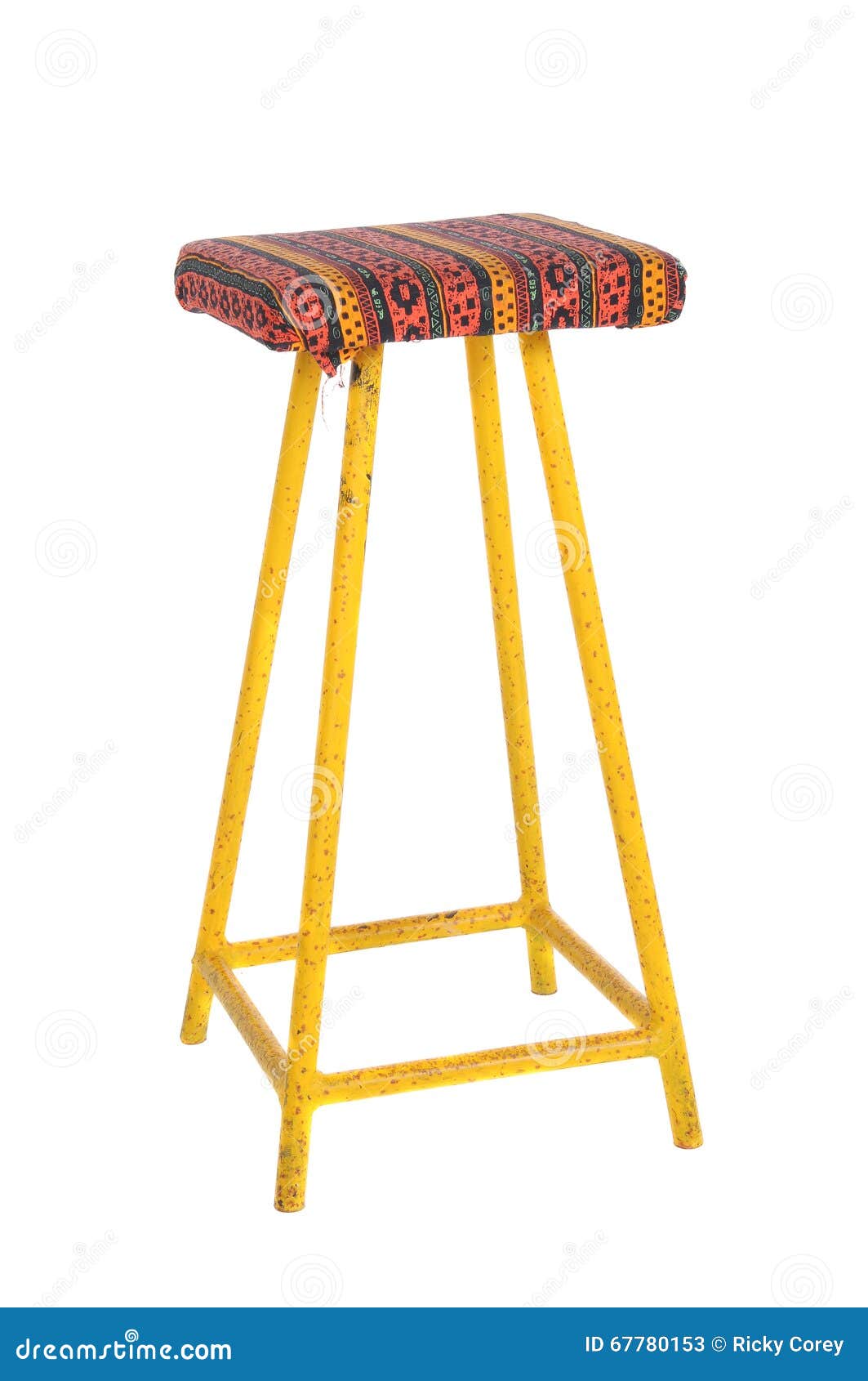 Old Metal Stool stock image. Image of metal, retro, white 67780153