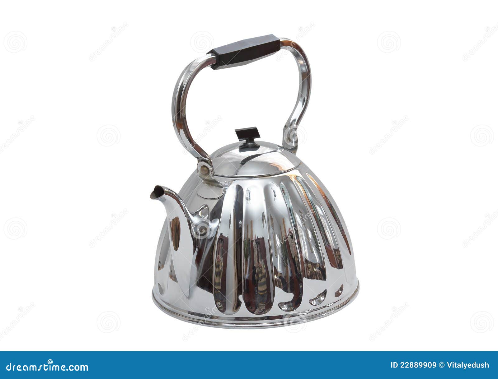 Old Metal Teapot on White Background Stock Image Image of handle