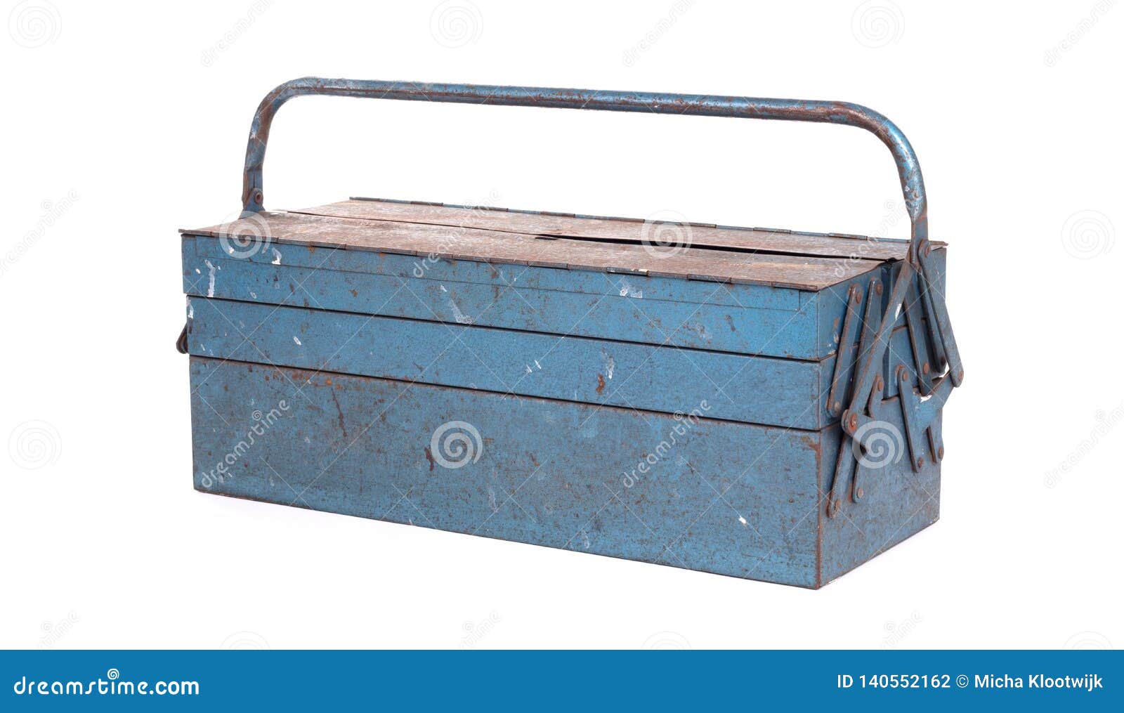 Old metal toolbox stock photo. Image of scratched, toolbox 140552162