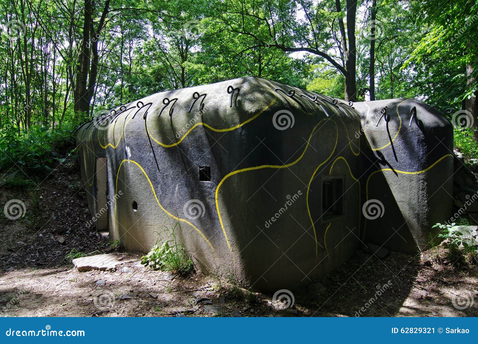 Old military bunker stock image. Image of history, dirty 62829321