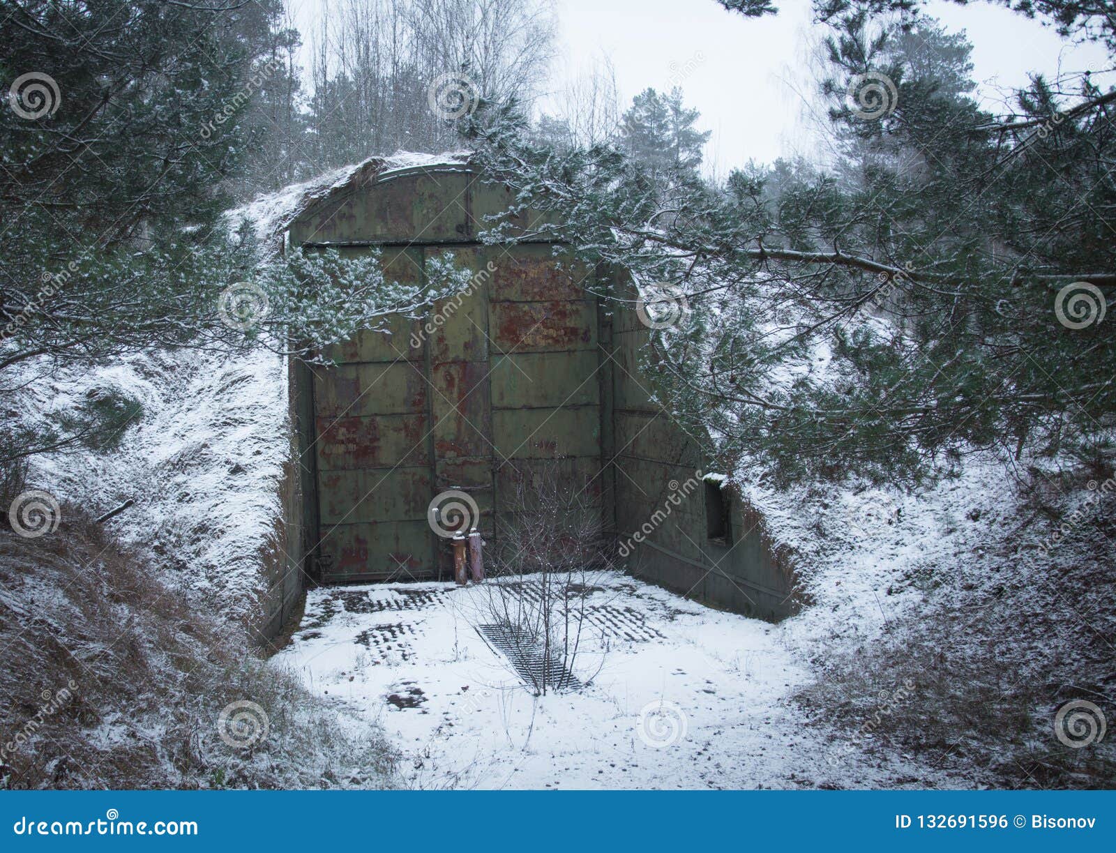 Old military bunker stock photo. Image of army, belarus 132691596