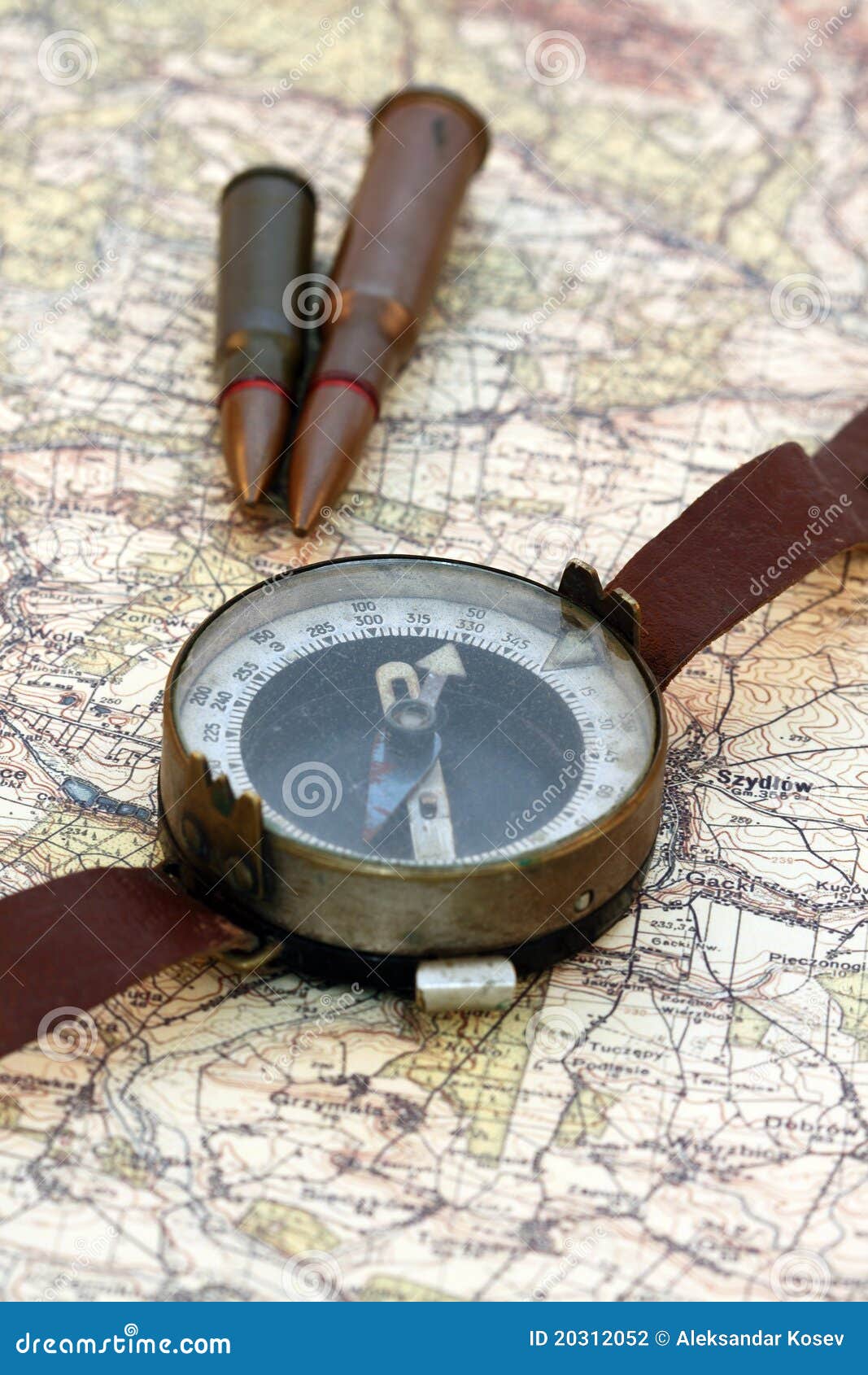 Old military compass stock photo. Image of army, north 20312052