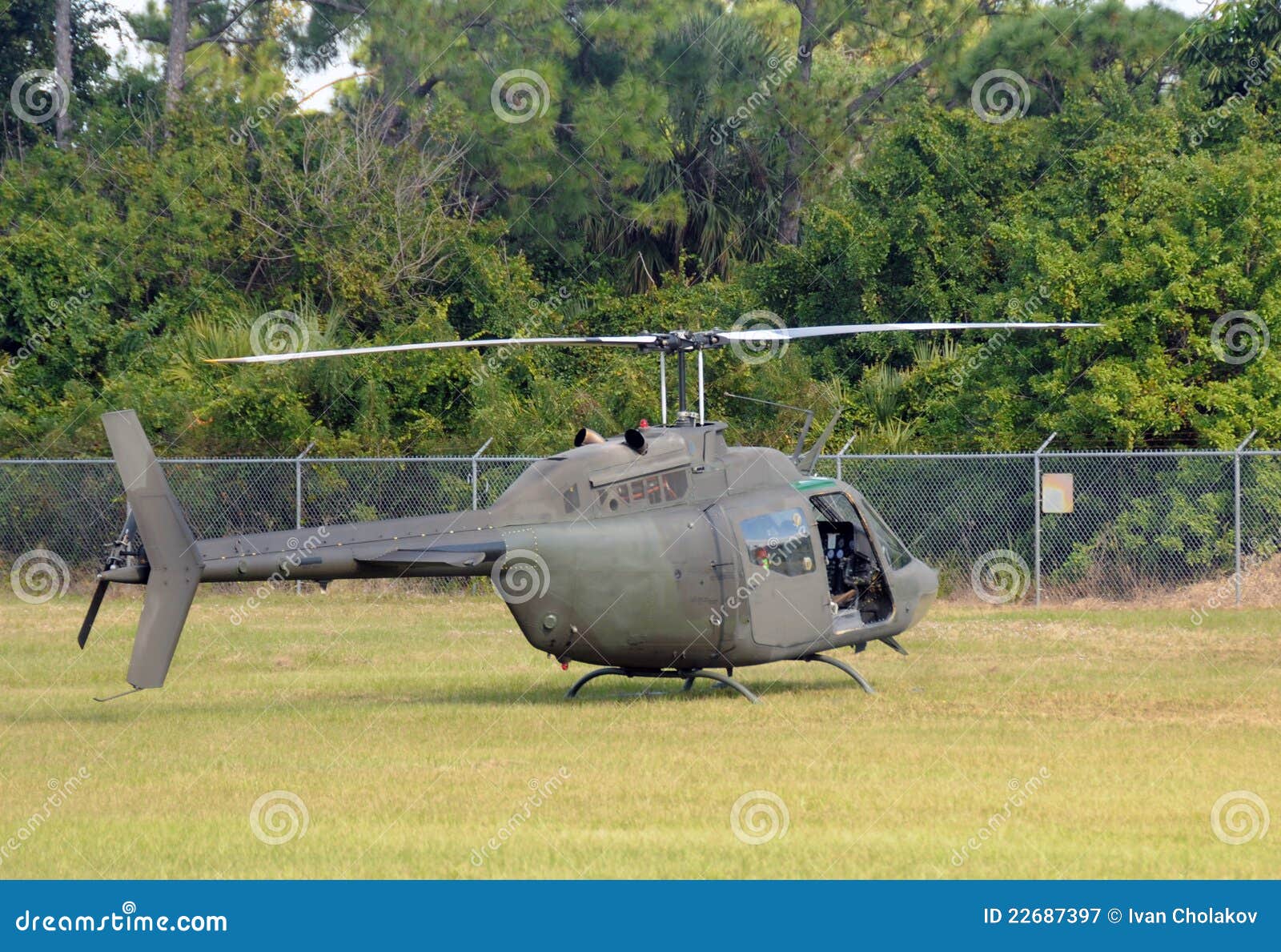 Old military helicopter stock image. Image of field, airfield 22687397
