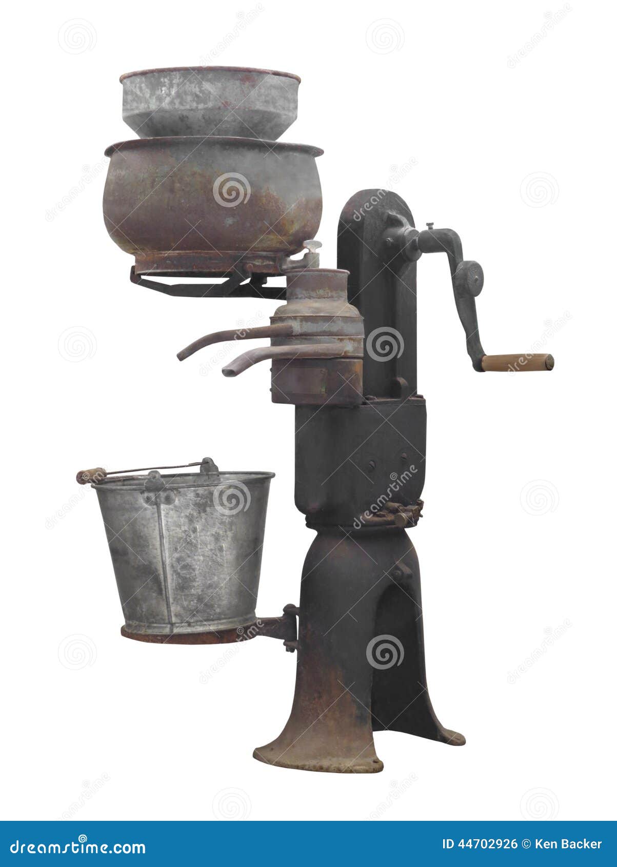 Old Milk Cream Separator Isolated. Stock Photo Image of operated