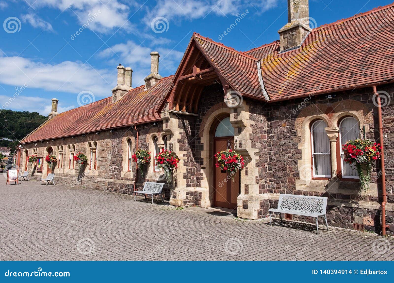 old minehead railway station, somerset, uk.