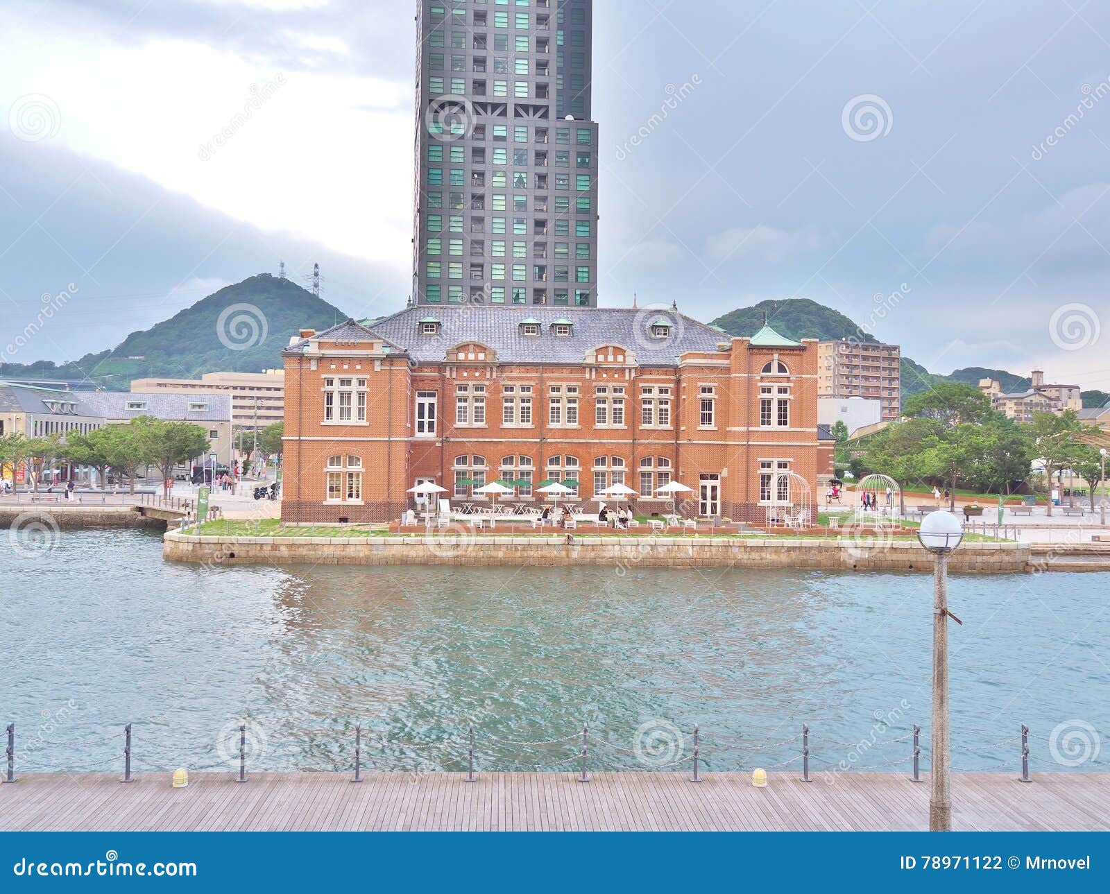 old moji customs office building in mojiko, japan.