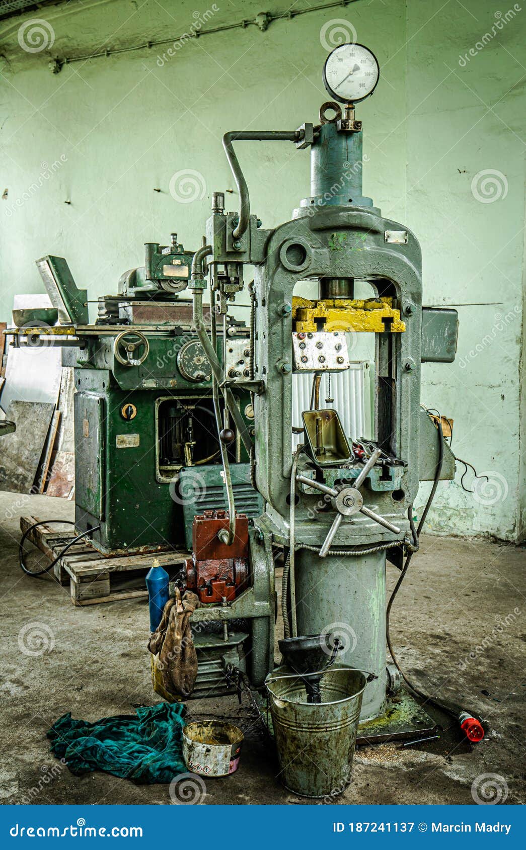 Old Molding Machine in Ironworks Factory Stock Image Image of metal