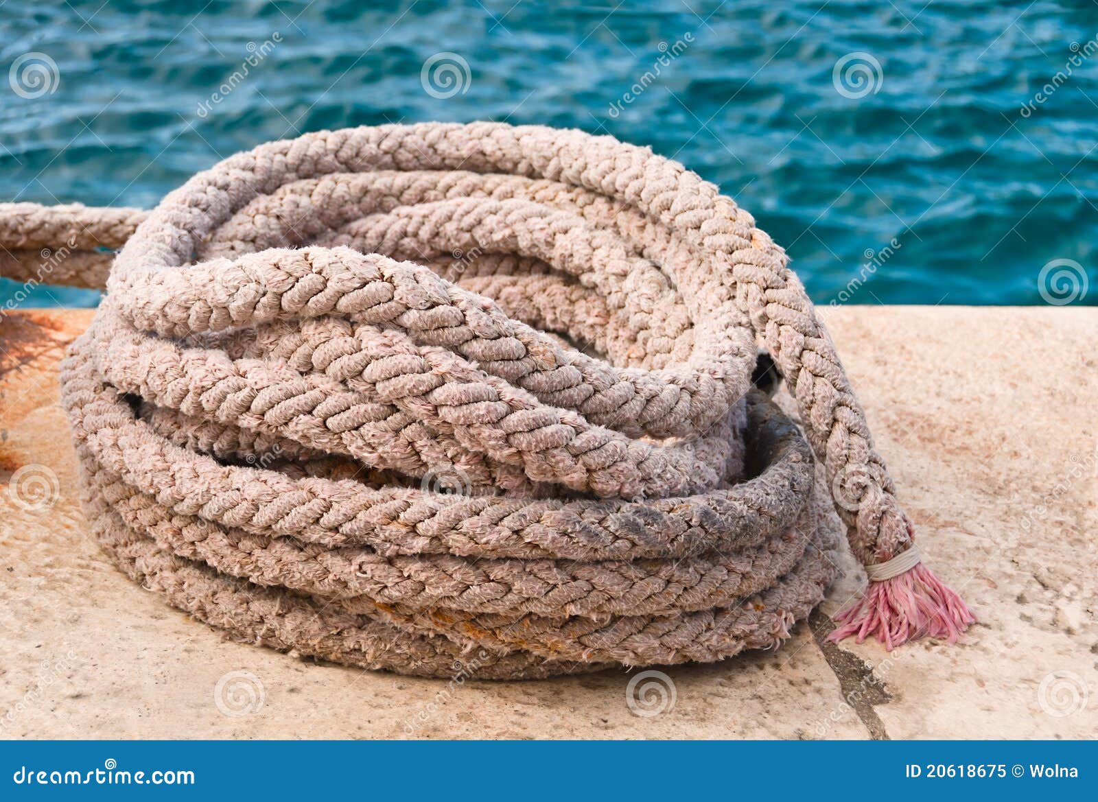 Old mooring rope stock image. Image of pier, port, horizontal 20618675