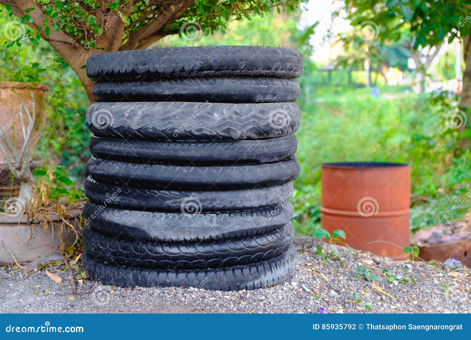 Stack Old Motorcycle Tires Stock Photos Free & RoyaltyFree Stock