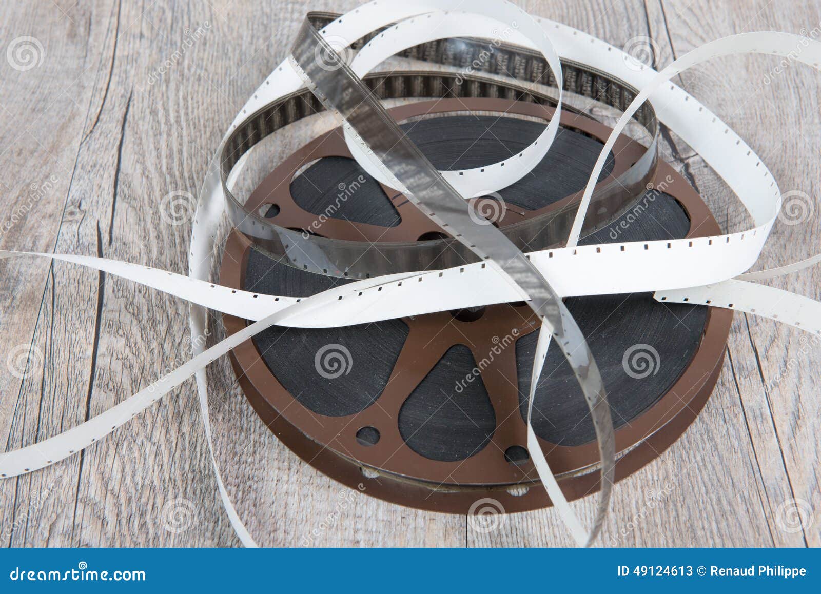 Old movie film reel 16mm stock image. Image of object - 49124613