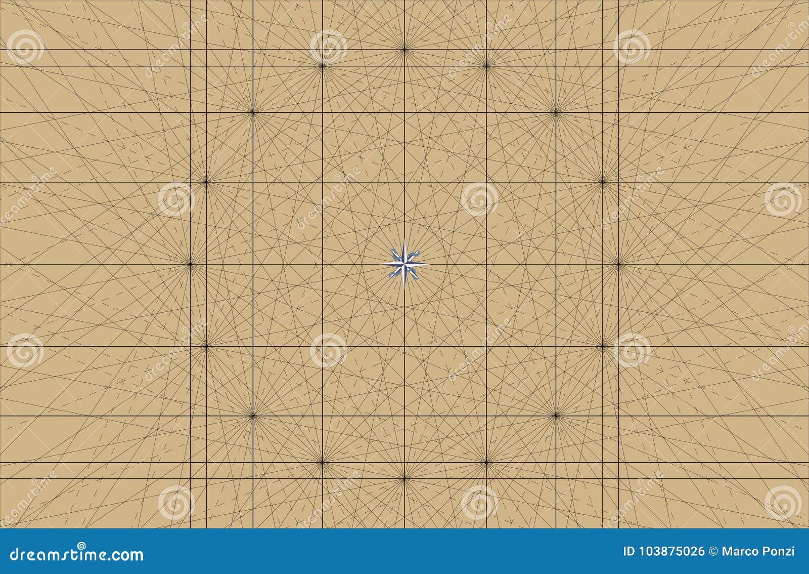 old nautical chart  background portolan chart with rhumbline network lines grid