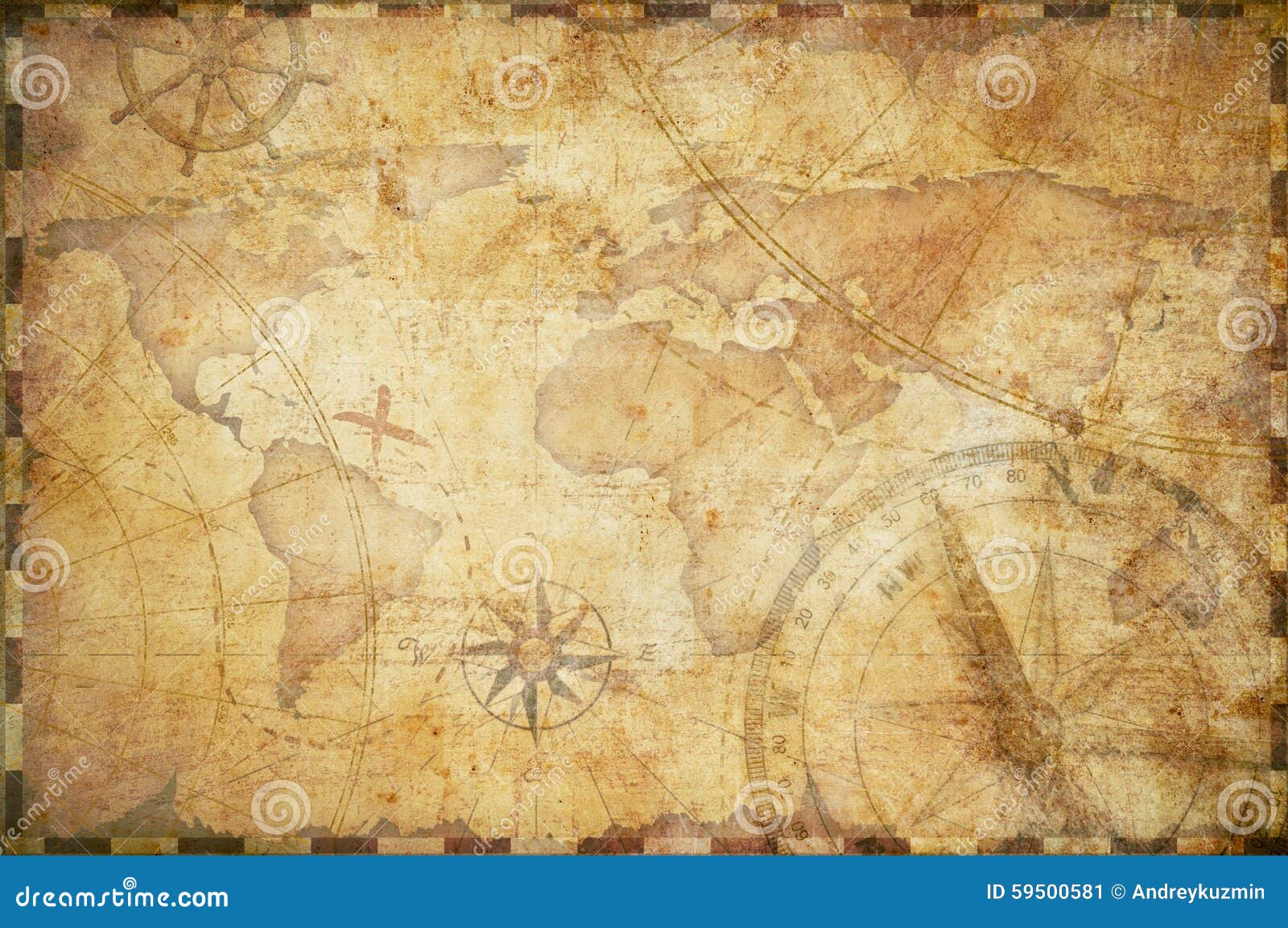 old nautical treasure map background