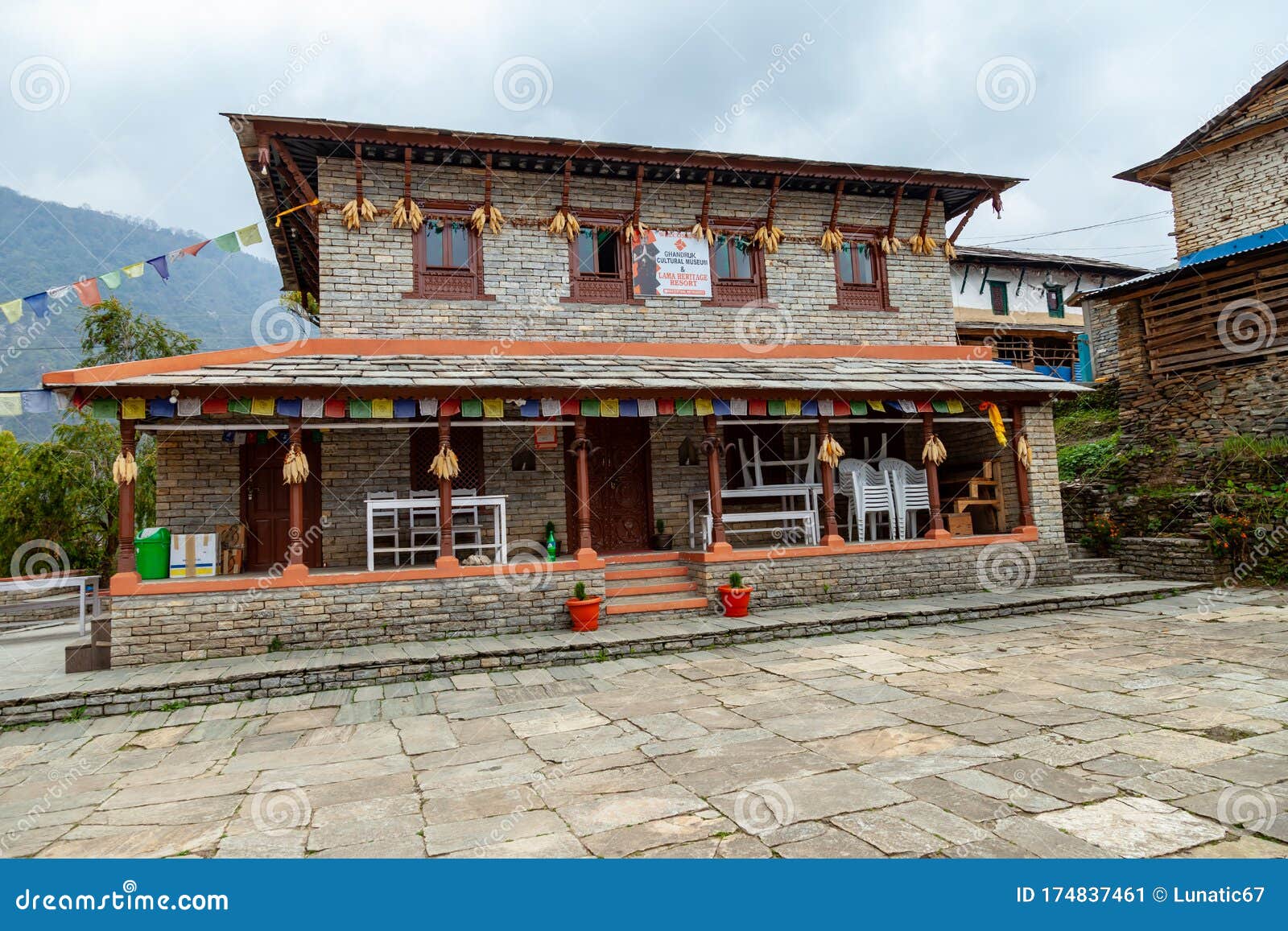 Old Nepali House in Remote Area. Stock Image - Image of nepal