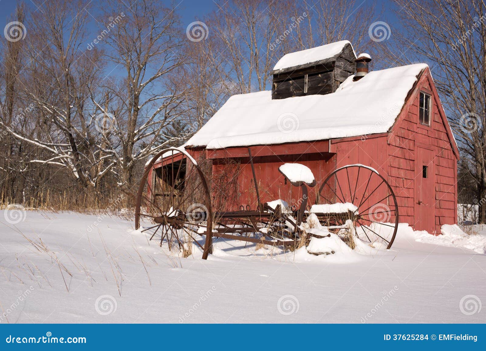 Old New England Sugar House in Winter Stock Photo Image of hampshire