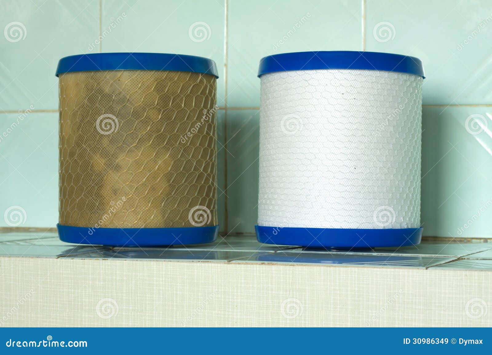 Old and New water filter stock image. Image of indoor 30986349