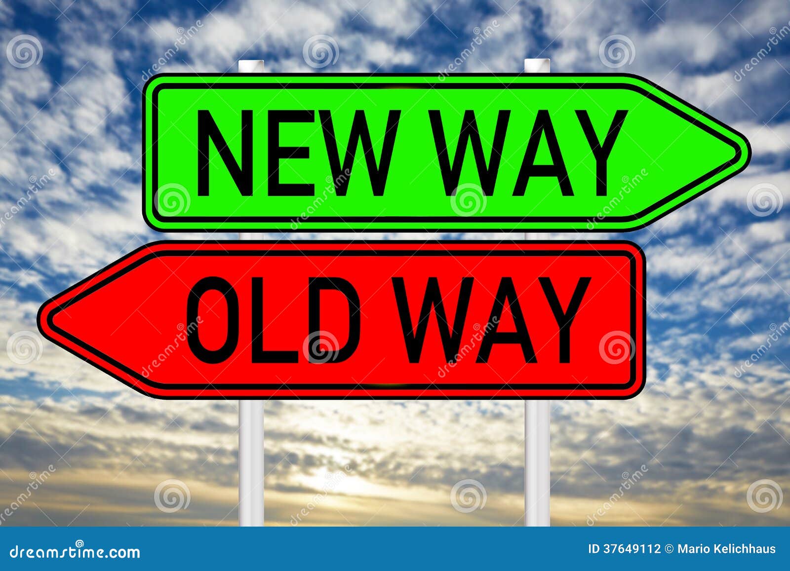 Old And New Way Stock Photography - Image: 37649112