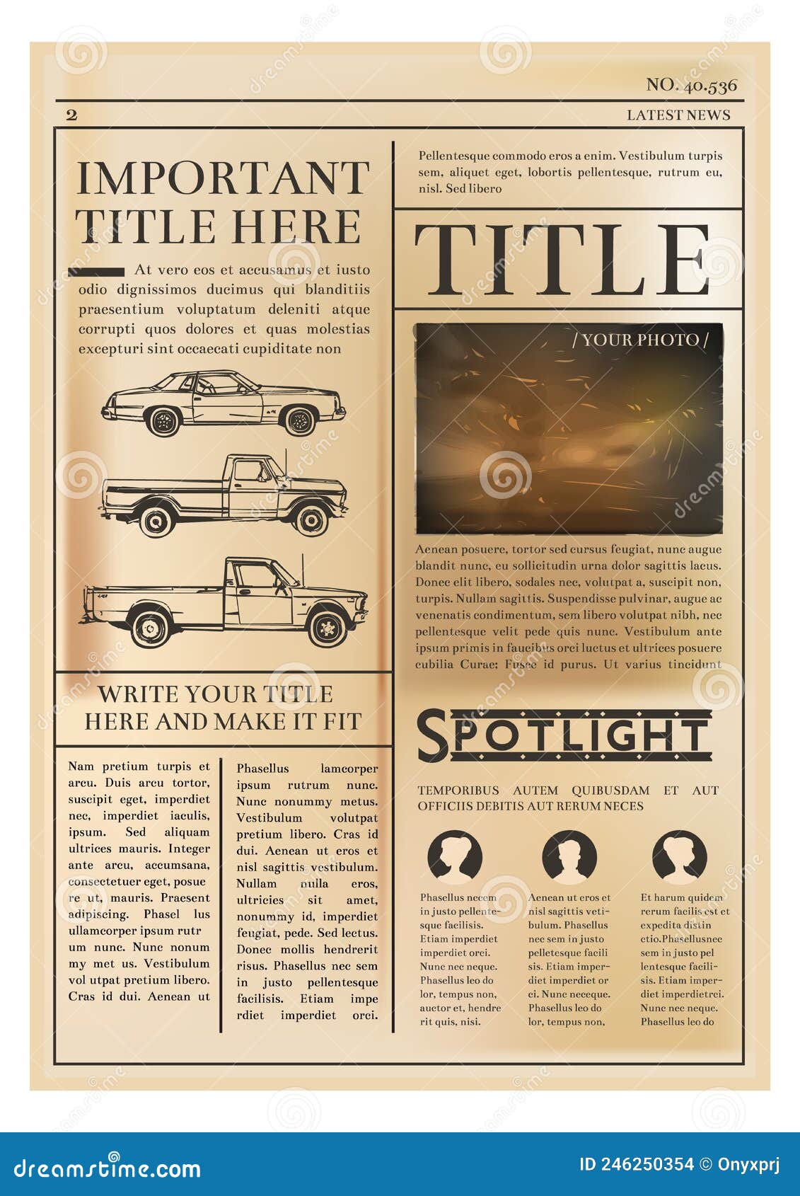 Old Newspapaer Page Template Aged Brown Paper Stock Vector Old Newspapaer Page Template Aged Brown Paper Stock Vector