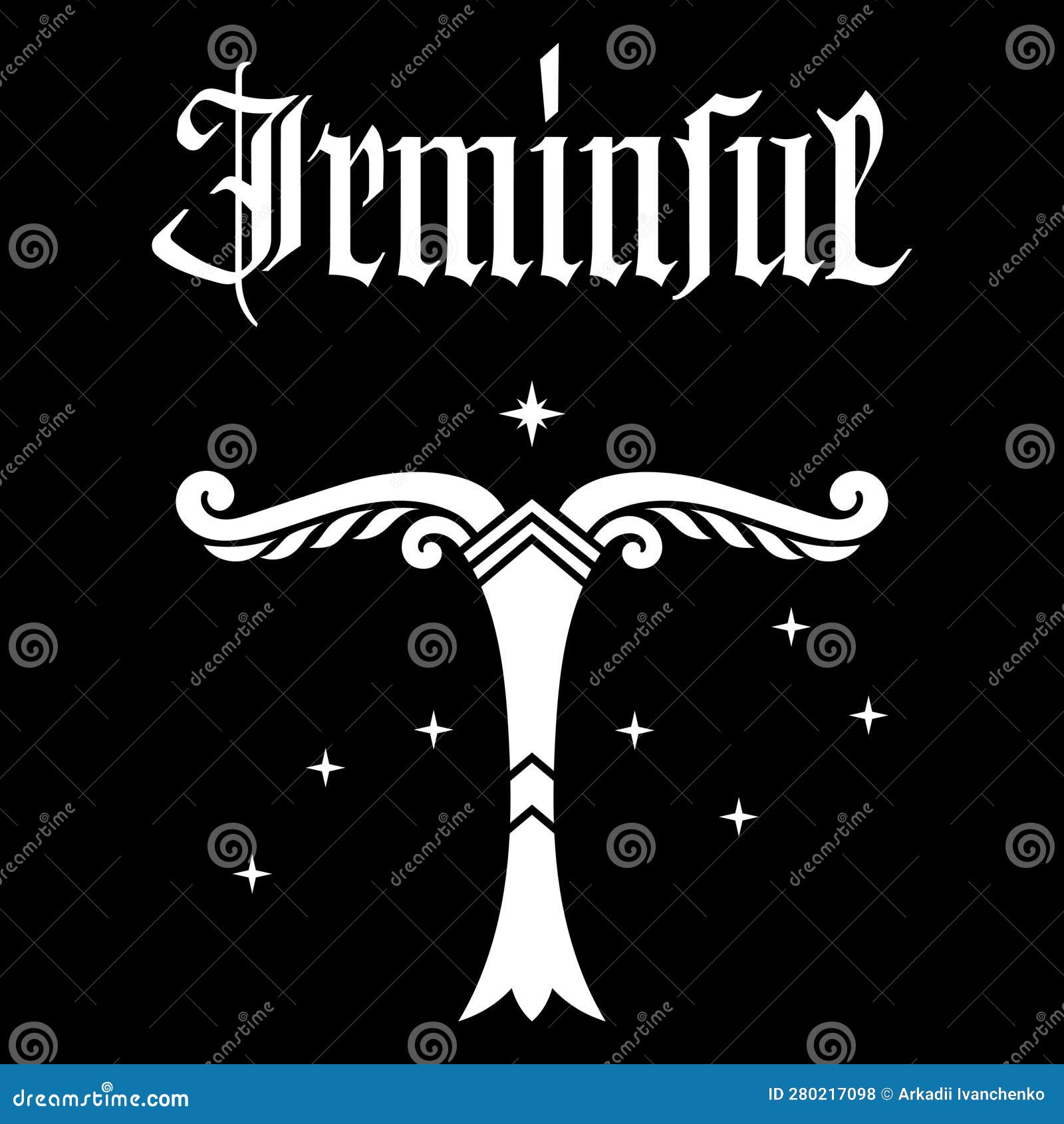 old norse . stylized image of the world tree - irminsul, from ancient european mythology