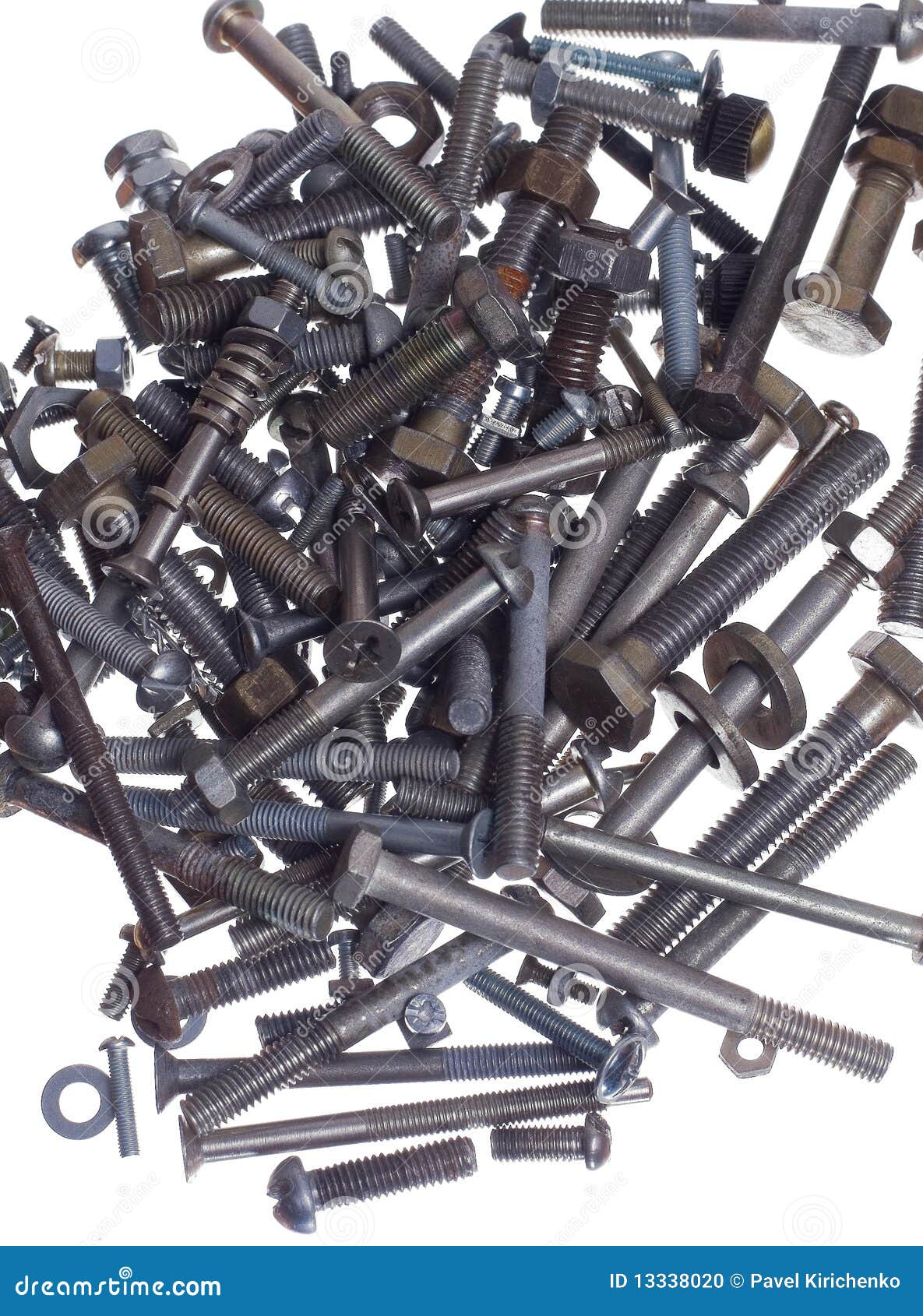 Old nuts and bolts stock photo. Image of industrial, element 13338020