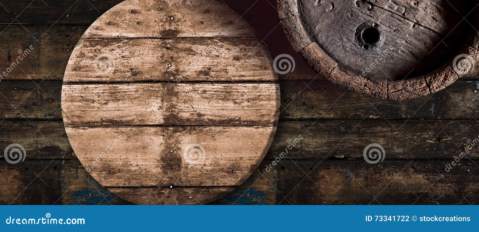 old oak beer or wine barrel background