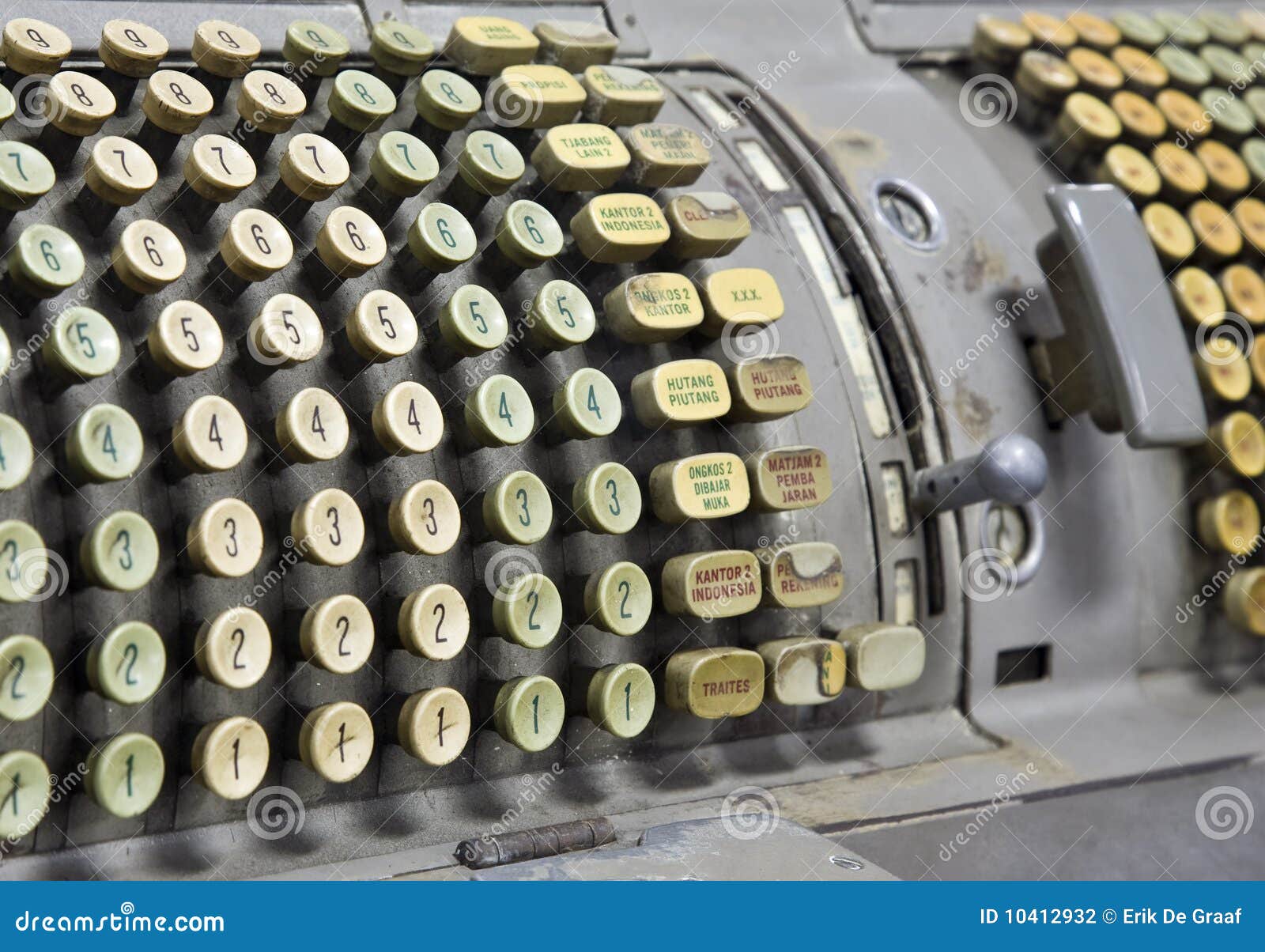 Old office machine stock photo. Image of detail, account 10412932