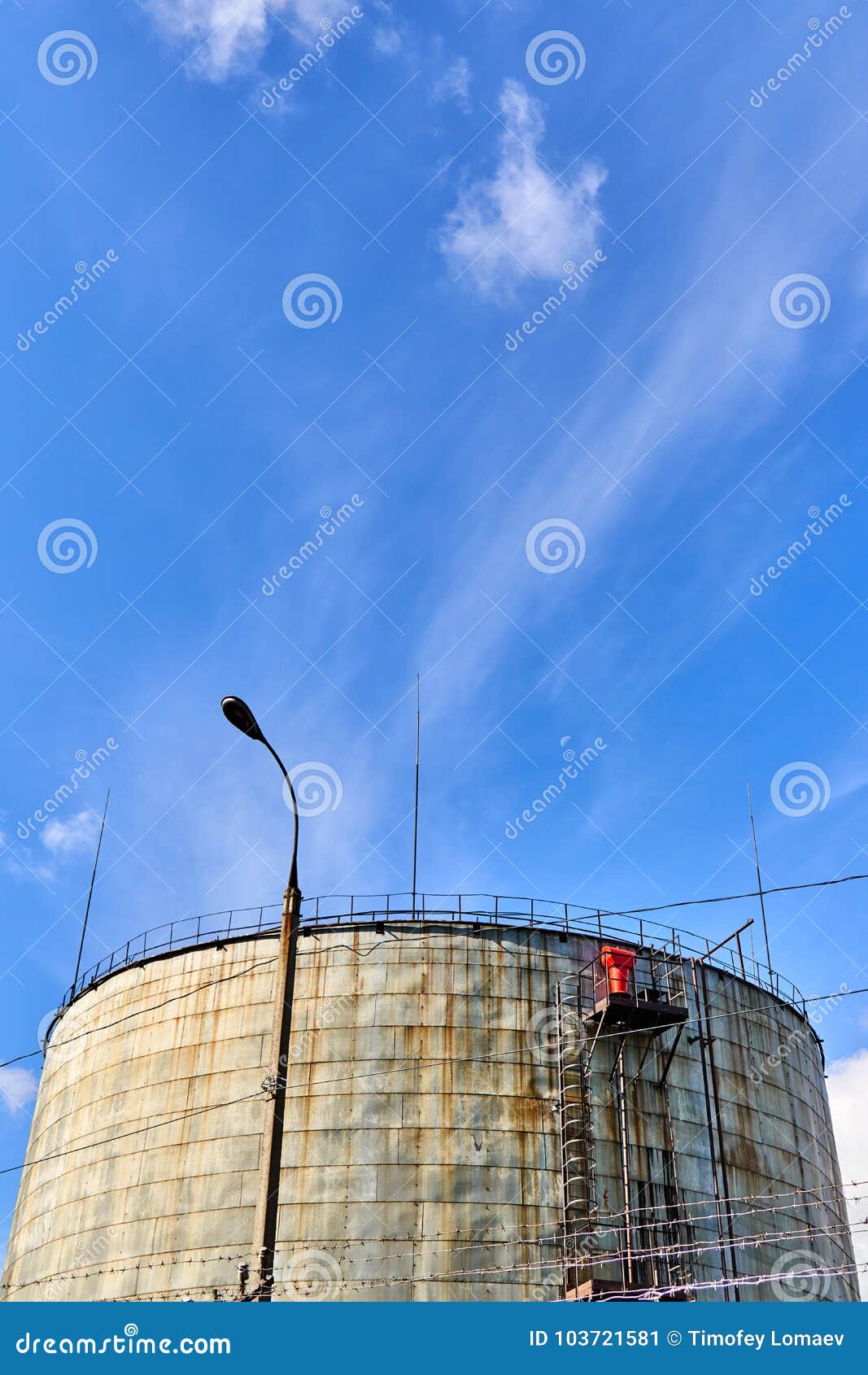 Old oil storage tank stock image. Image of container 103721581