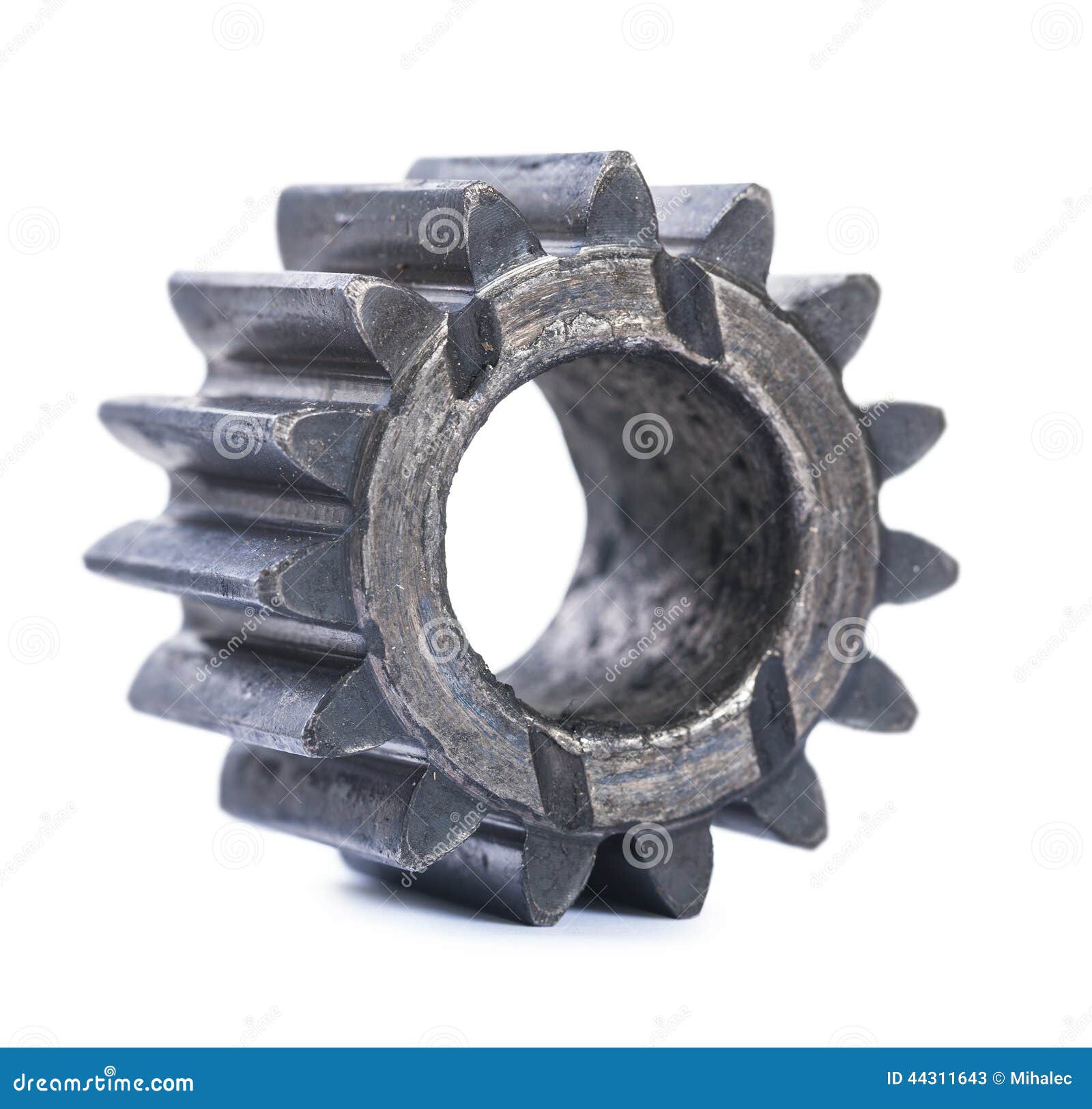 Old Oiled Damaged Machine Gear Isolated Stock Image Image of industry