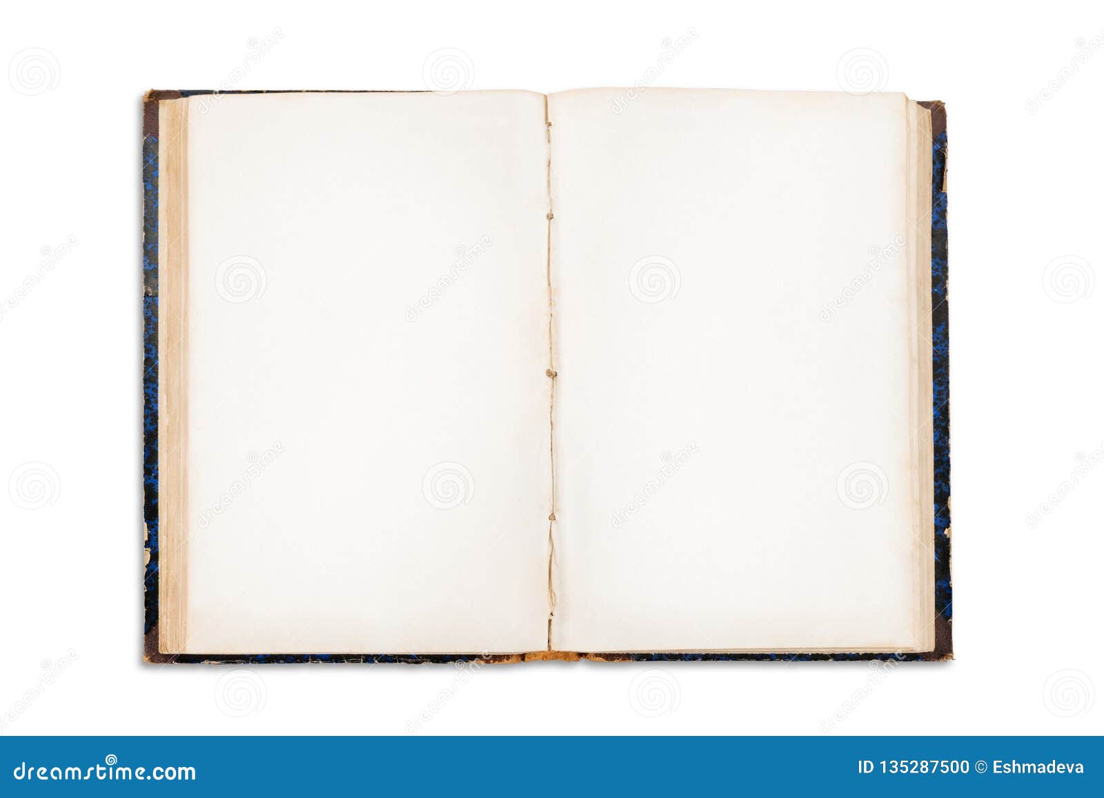 Open book with blank pages. Template of empty book isolated on white  background. ( Clipping path ) Stock Photo